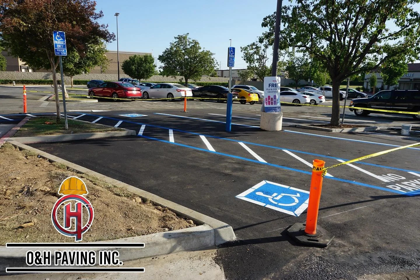 Making it safe, compliant, and clean 💯
♿️ ADA stalls on point
➕ Extended curbs
🛑 New bollards &amp; signage
We don&rsquo;t cut corners, we build them right! (Bakersfield, CA)