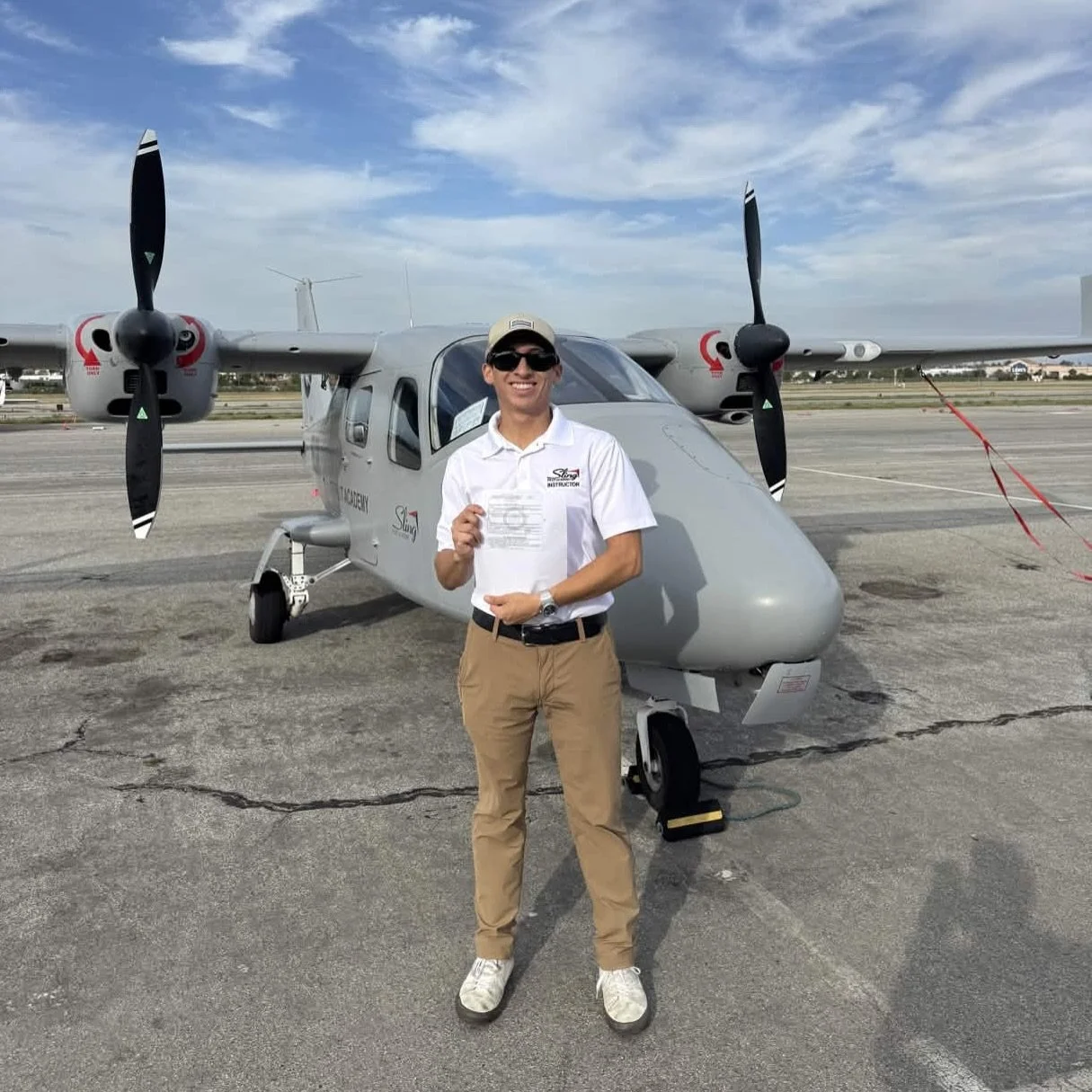 ⭐️ Latest Accomplishments at Sling ⭐️

Congratulations to:

1. Marc for passing your Part 141 Multi-Engine checkride! 
2. Jacob for passing your IFR checkride!
3. Rares for completing your first solo!
4. Devin for completing your first solo!
5. Oscar
