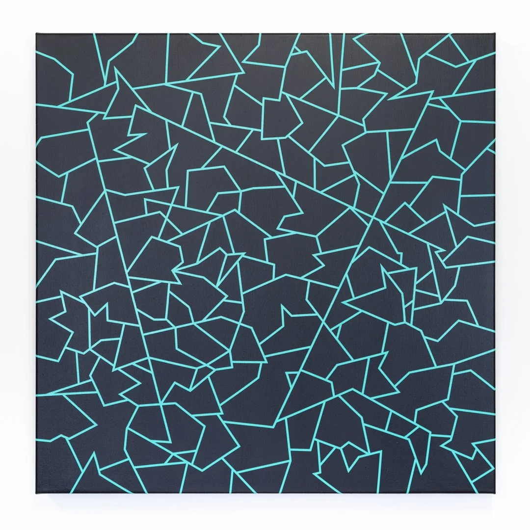 Untitled (yet to be titled). Acrylic on linen, 66cm x 66cm / 26in x 26in