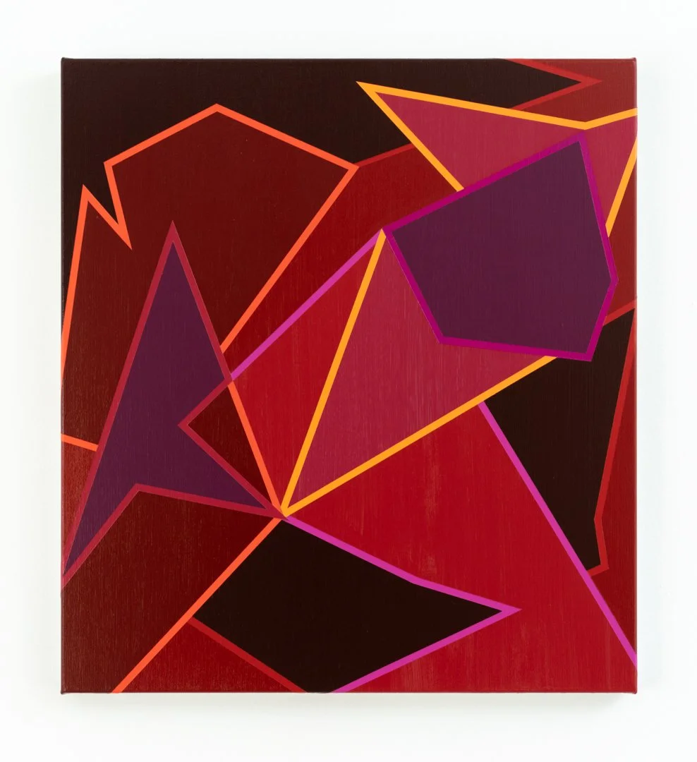 Caliente. Acrylic on linen, 56cm x 51cm / 22in x 20in