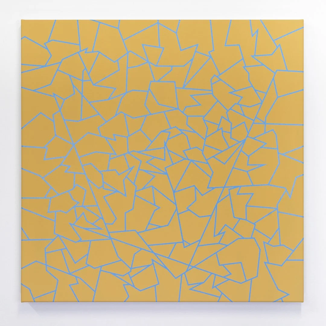 Untitled (yet to be titled). Acrylic on linen, 66cm x 66cm / 26in x 26in