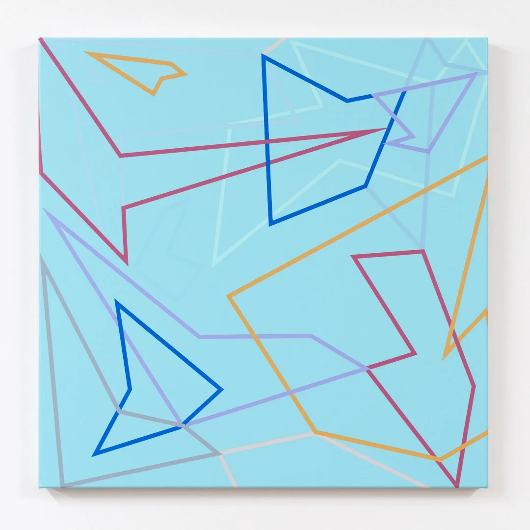 Echo. Acrylic on linen, 66cm x 66cm / 26in x 26in