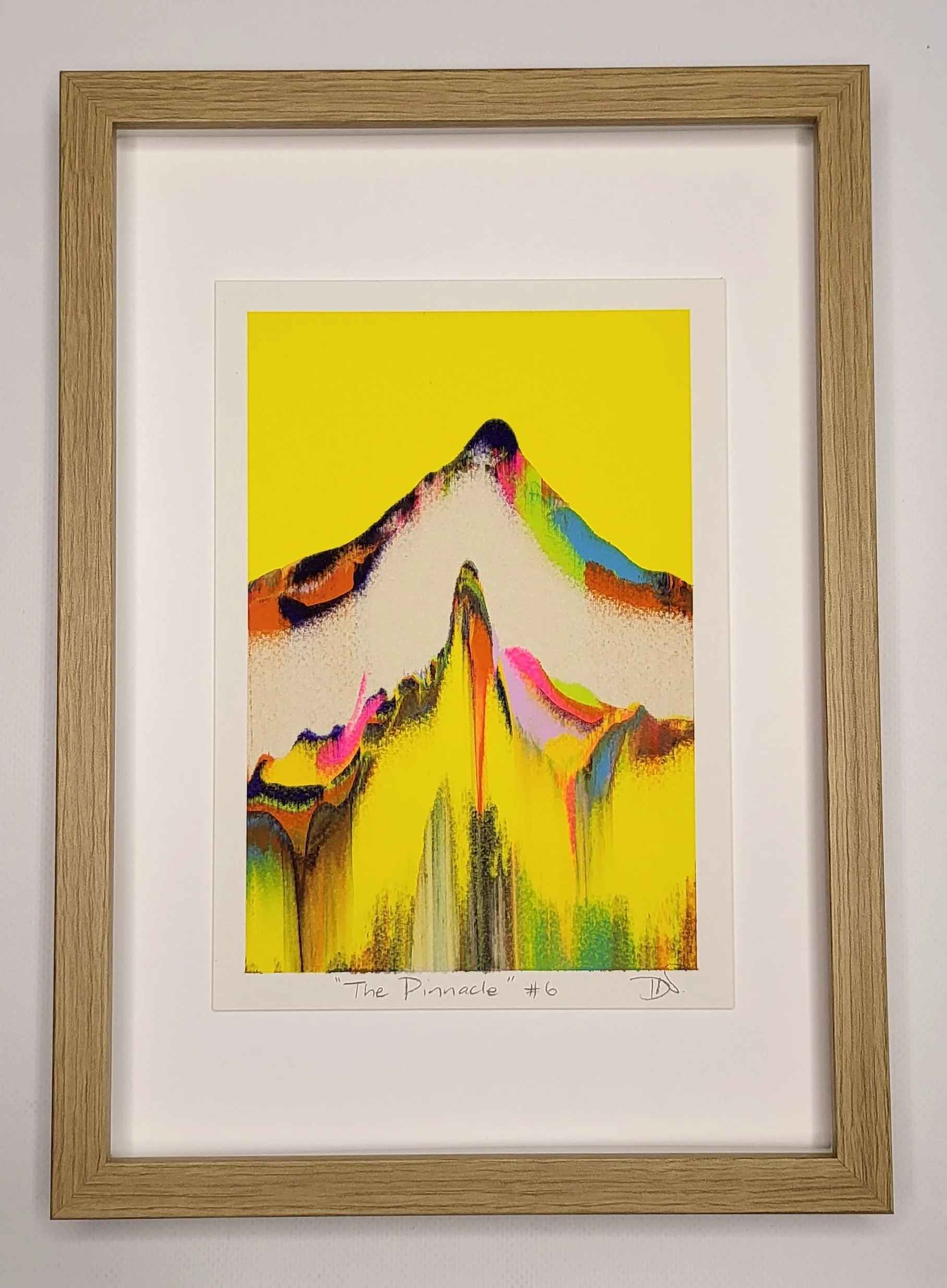 The Pinnacle #6 Acrylic on A5 300gsm Paper available framed via Brassey Gallery & Studio