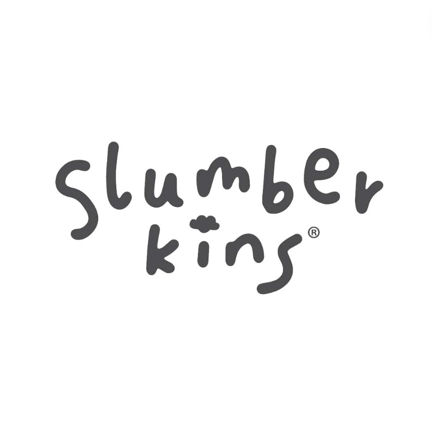 Slumberkins logo in playful, stylized font on white background.