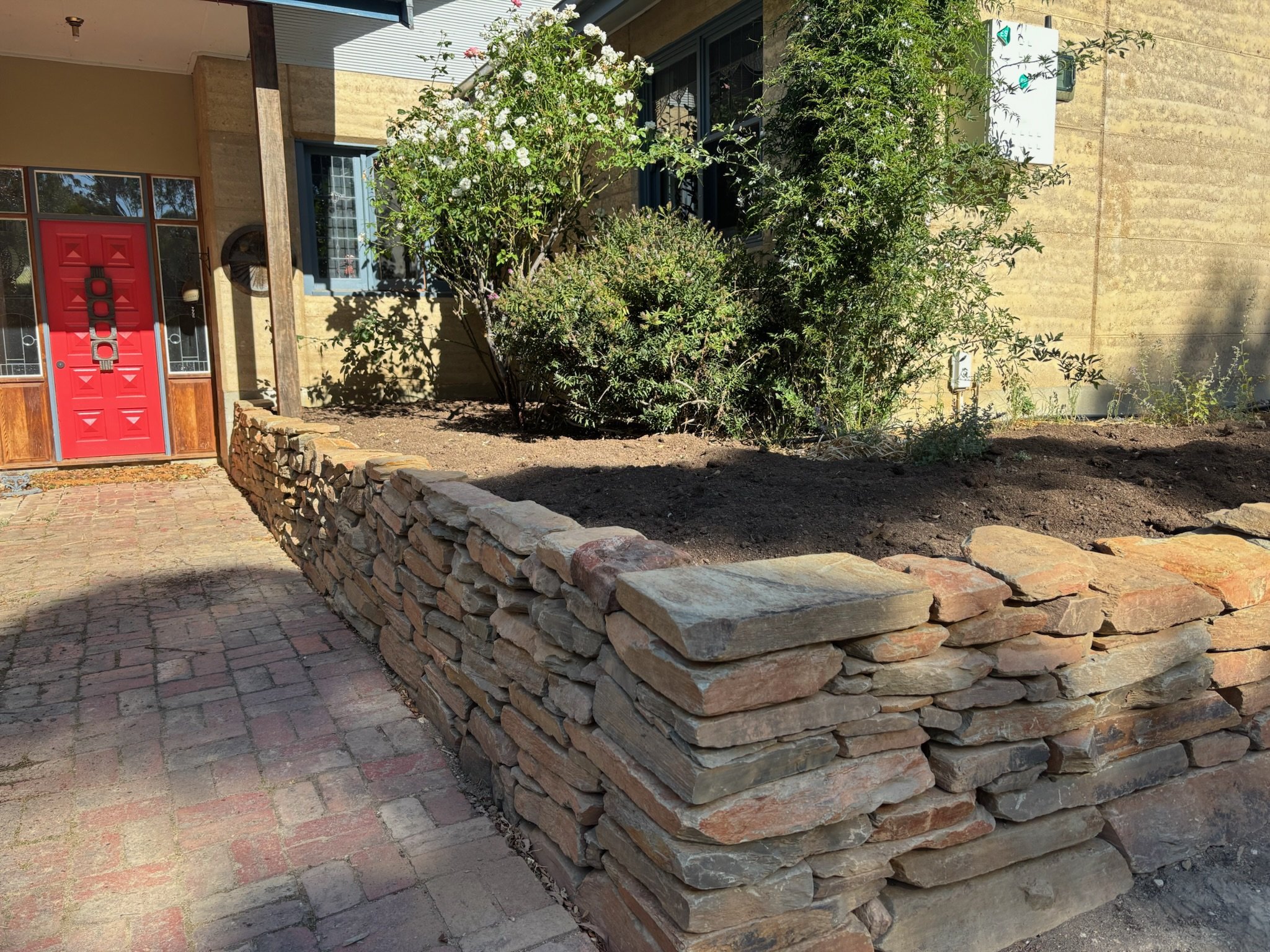 The beginnings of the new entrance - it's feeling pretty good right about now.