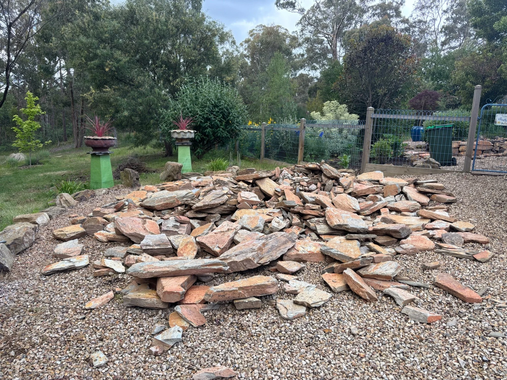 Just one of a number of stone deliveries. 18 cubic meters all told.