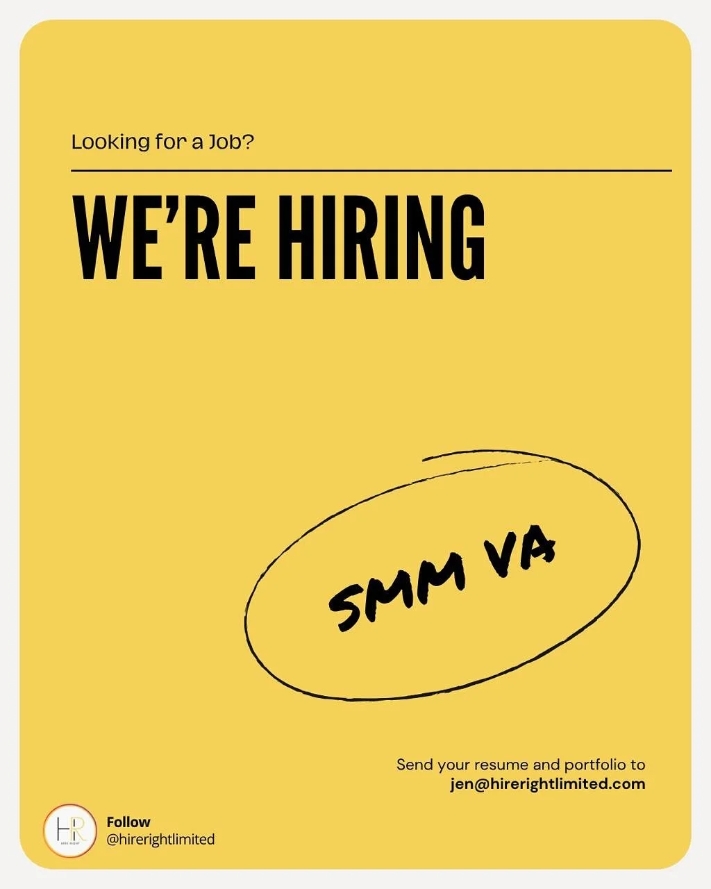 🚨Hiring SMM VA🚨
You’ll be working directly with the client (Hong Kong).
Rate depends on your experience but can negotiate with the client.
If you have the experience and skills, we encourage you to apply!
Submit your application to jen@hir
