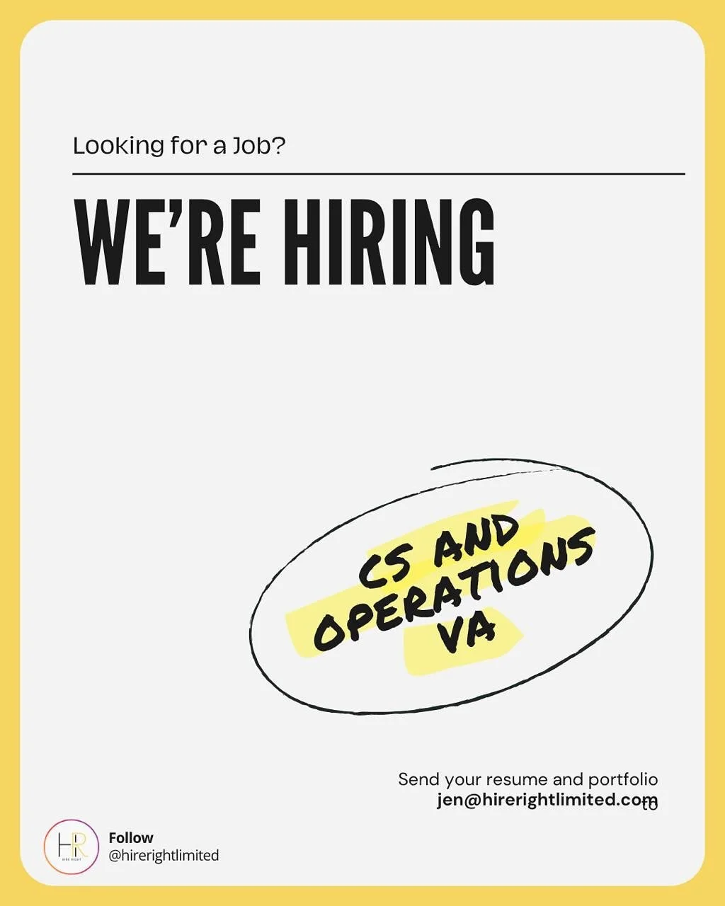 We’re hiring a full-time Virtual Assistant!🚨‼️
Join a fast-paced custom cake business and help manage customer support, order coordination, and daily operations.
📍 Remote | 🕗 8AM–3PM HKT | 💼 6 days/week
📩 Apply now: jen@hirerightli