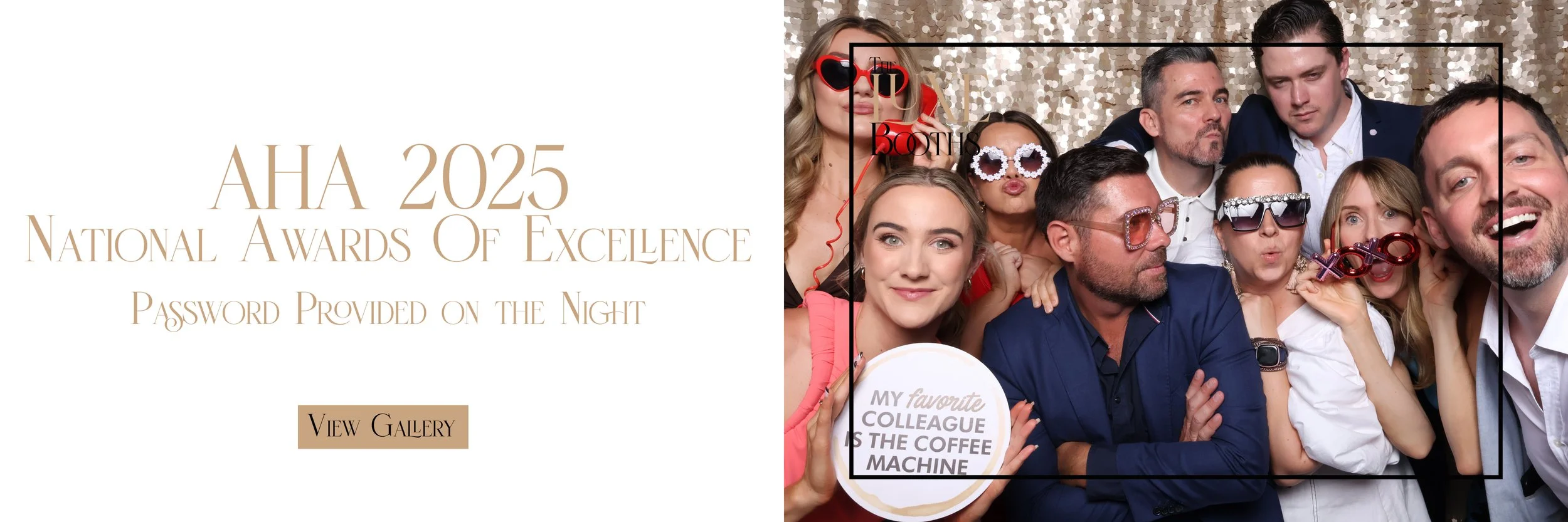 AHA National Awards of Excellence 2025 corporate photo booth by The Luxe Booths at RACV Royal Pines Resort, Gold Coast – Classic Photo Booth, poolside event.