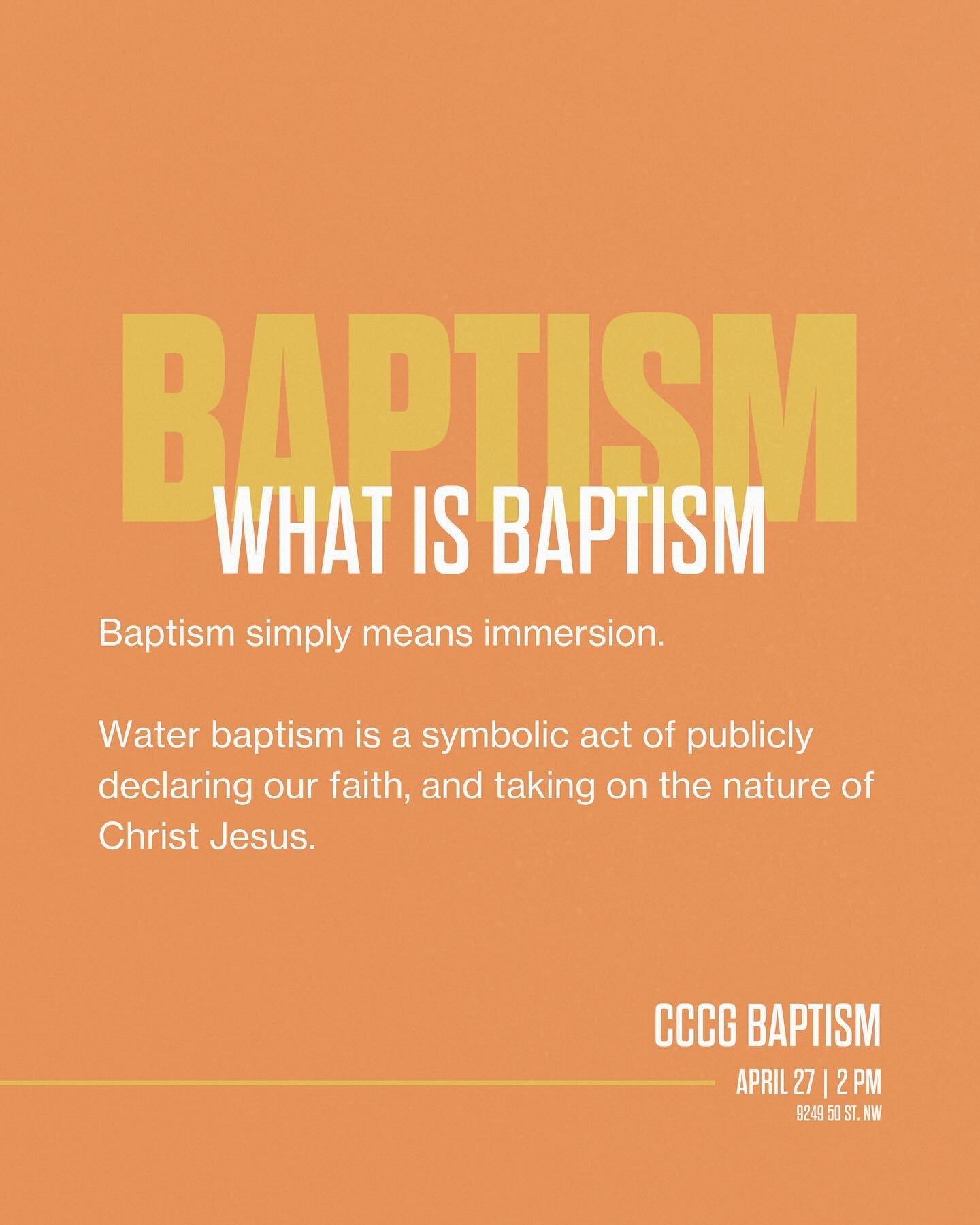 Don&rsquo;t miss this chance to publicly declare and embrace your faith on April 27th! Register for baptism now!