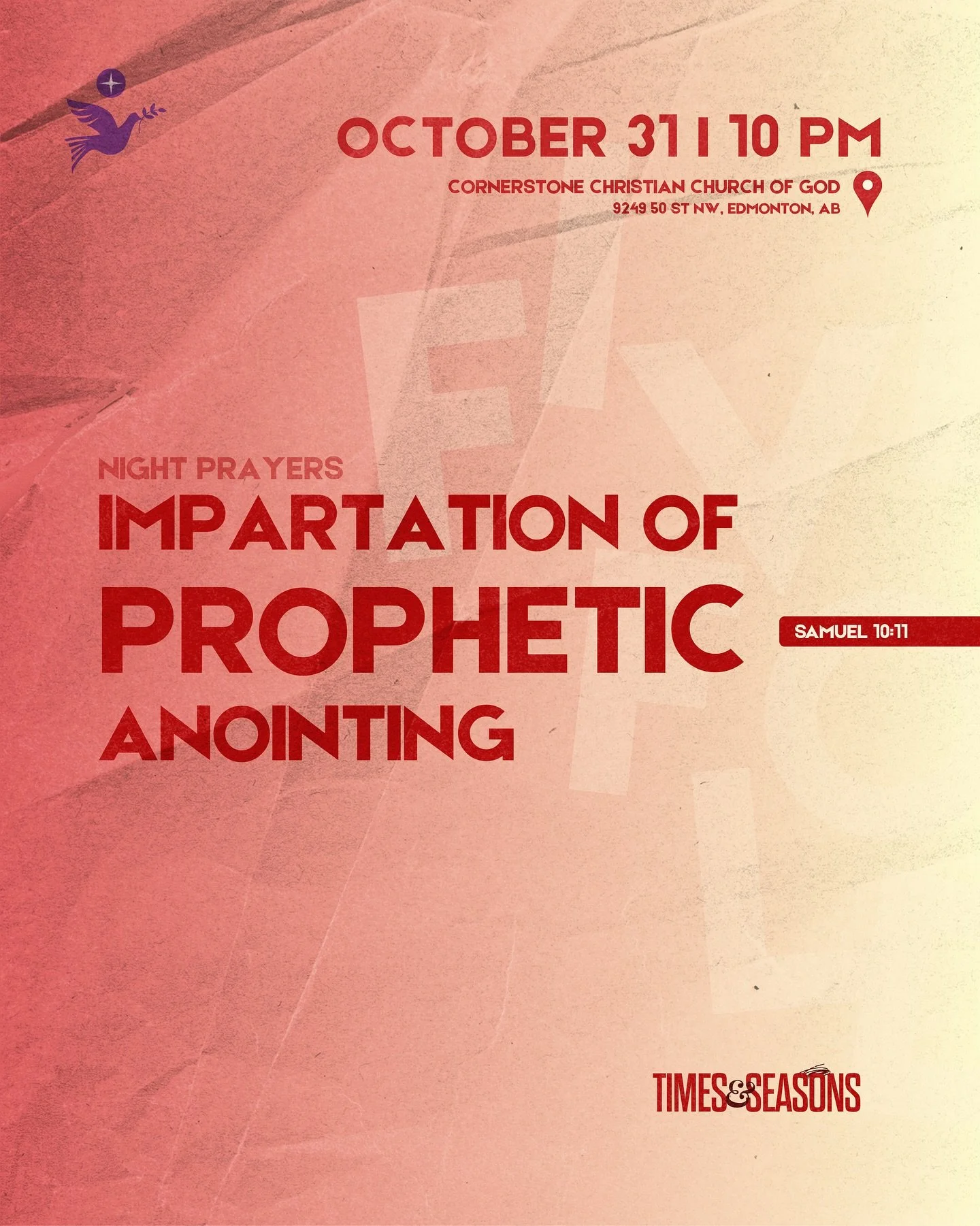 Night prayers is right around the corner and you do not want to miss this. Mark your calendar and show up ready. We’ve entered a new dimension of grace and accuracy!