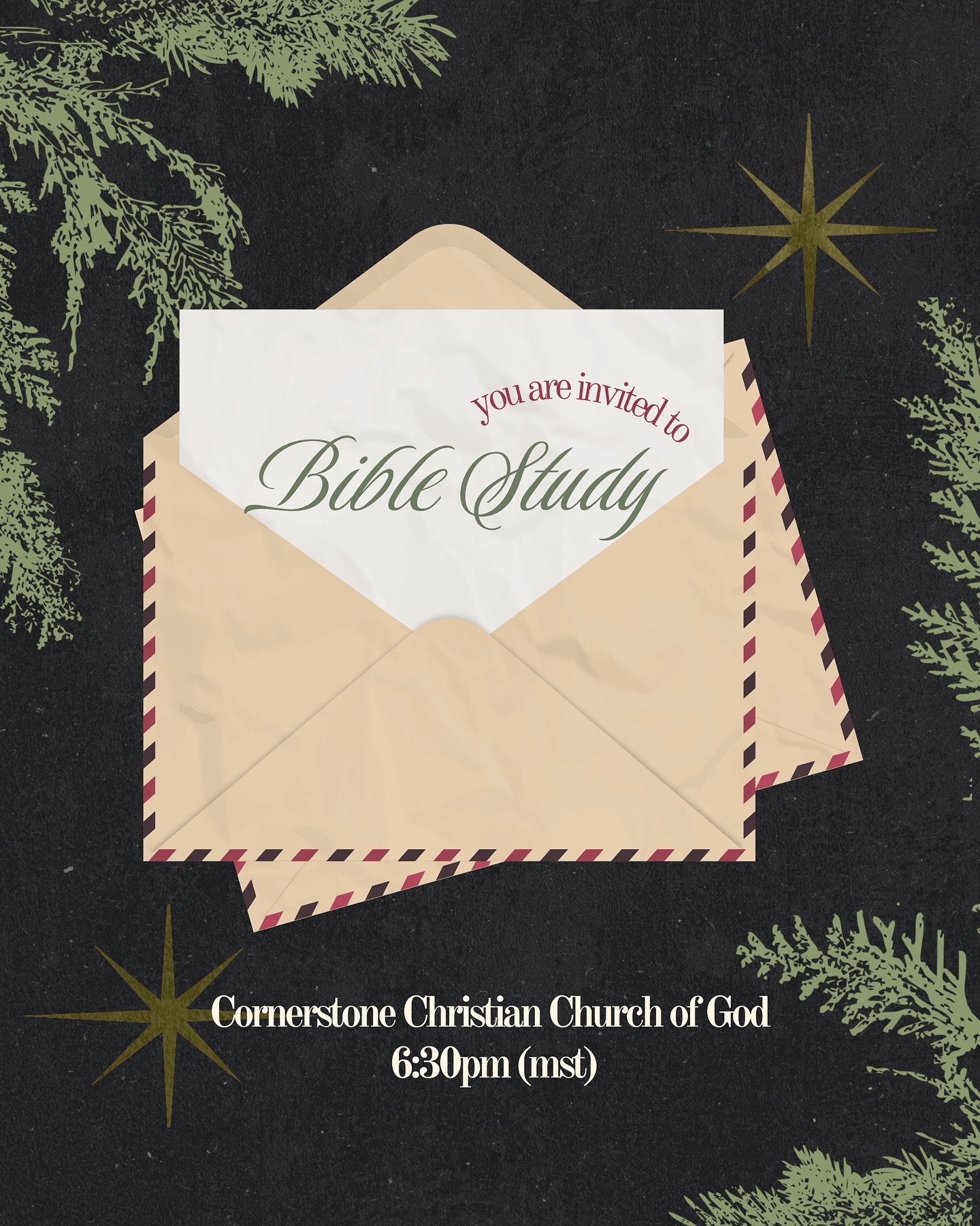 You are cordially invited to our Bible study service tomorrow. Come with expectations!