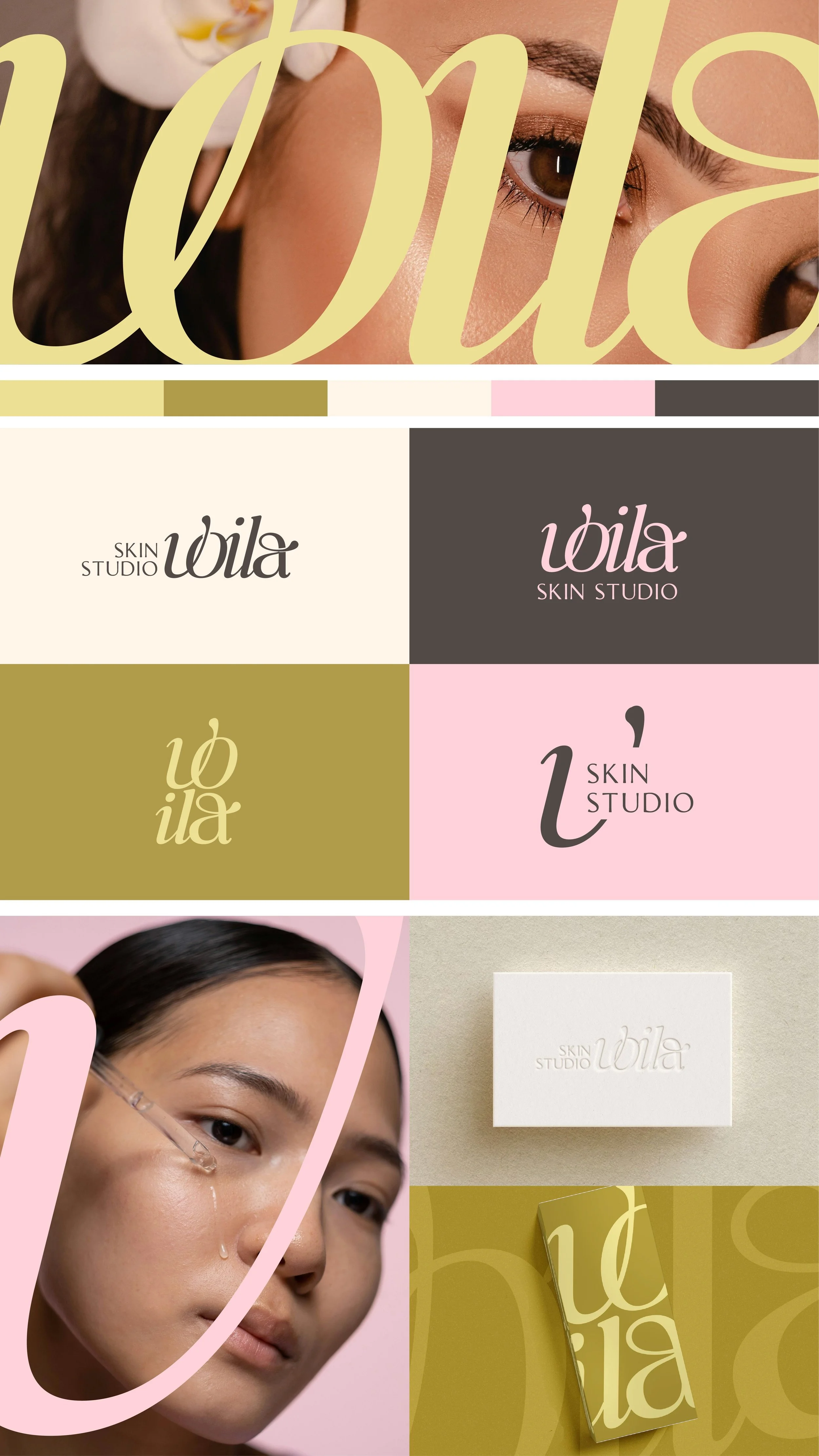 brand board for esthetician brand identity