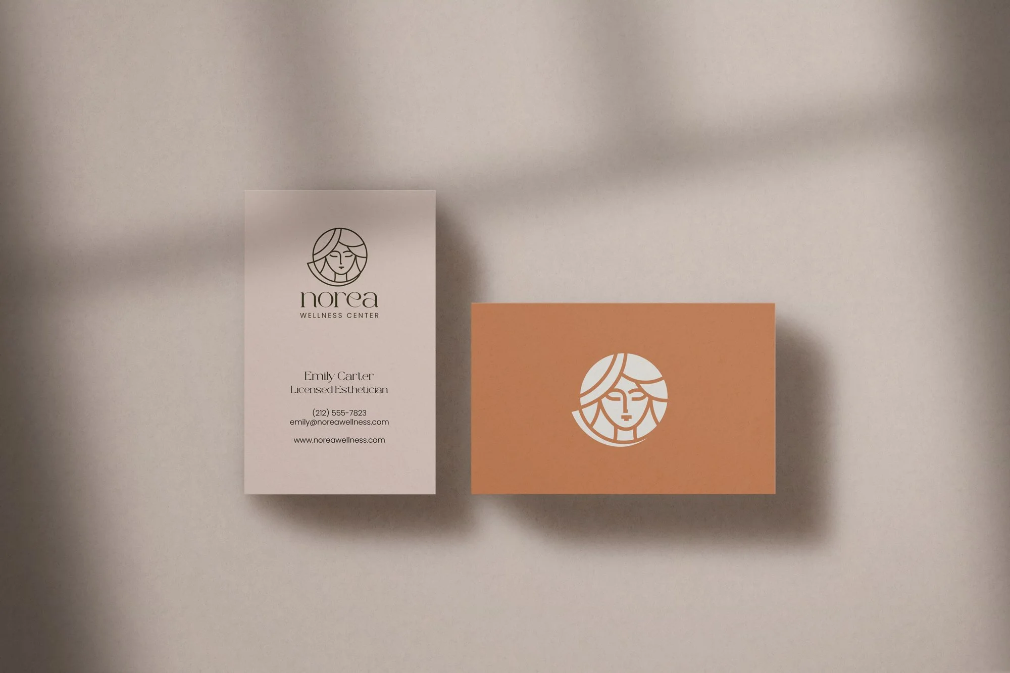 business card design for wellness center