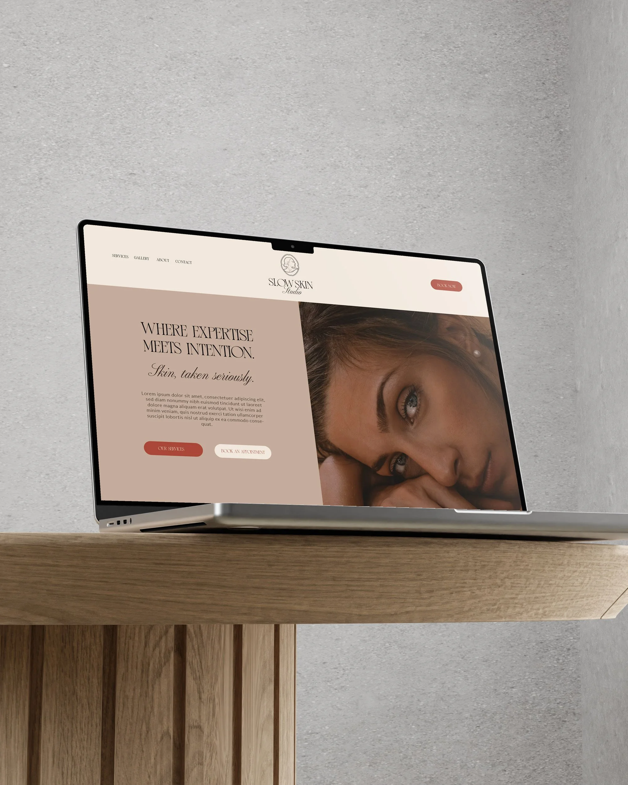 web design for skin studio