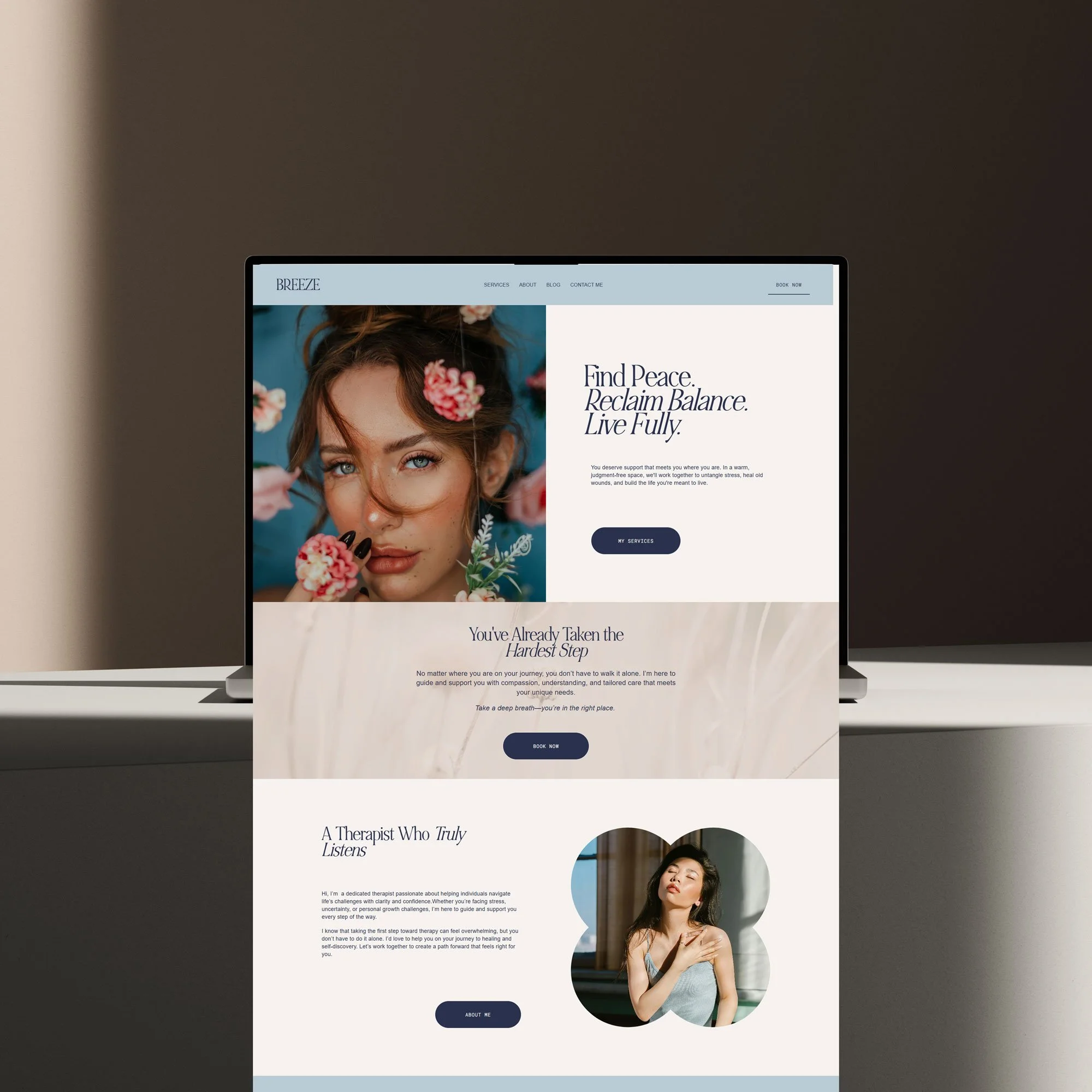 homepage design for beauty business