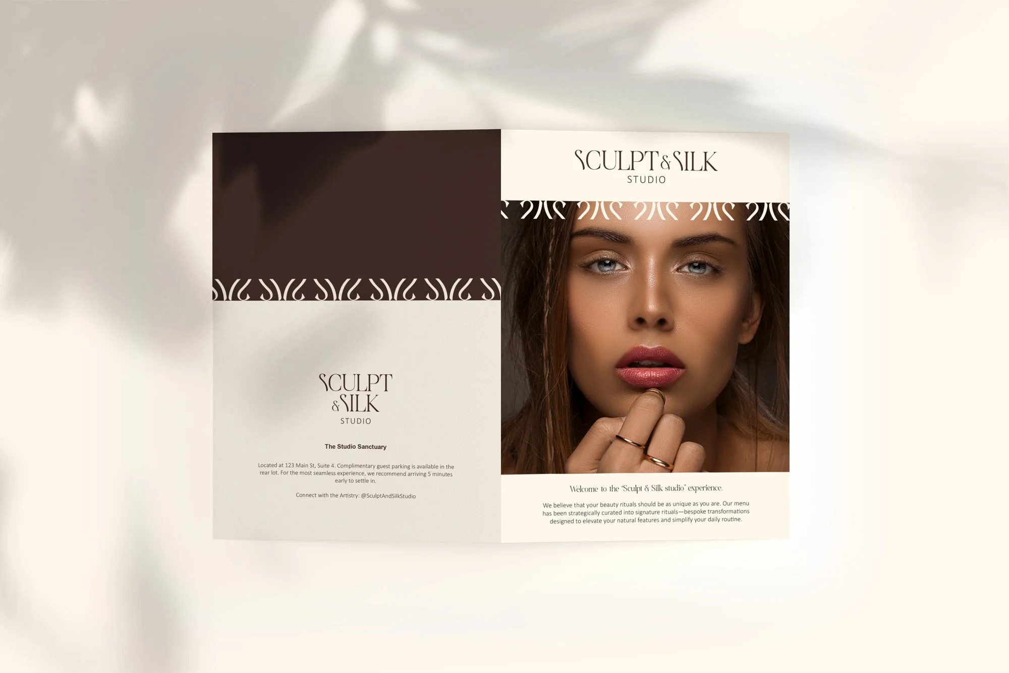 Service menu design for beauty center