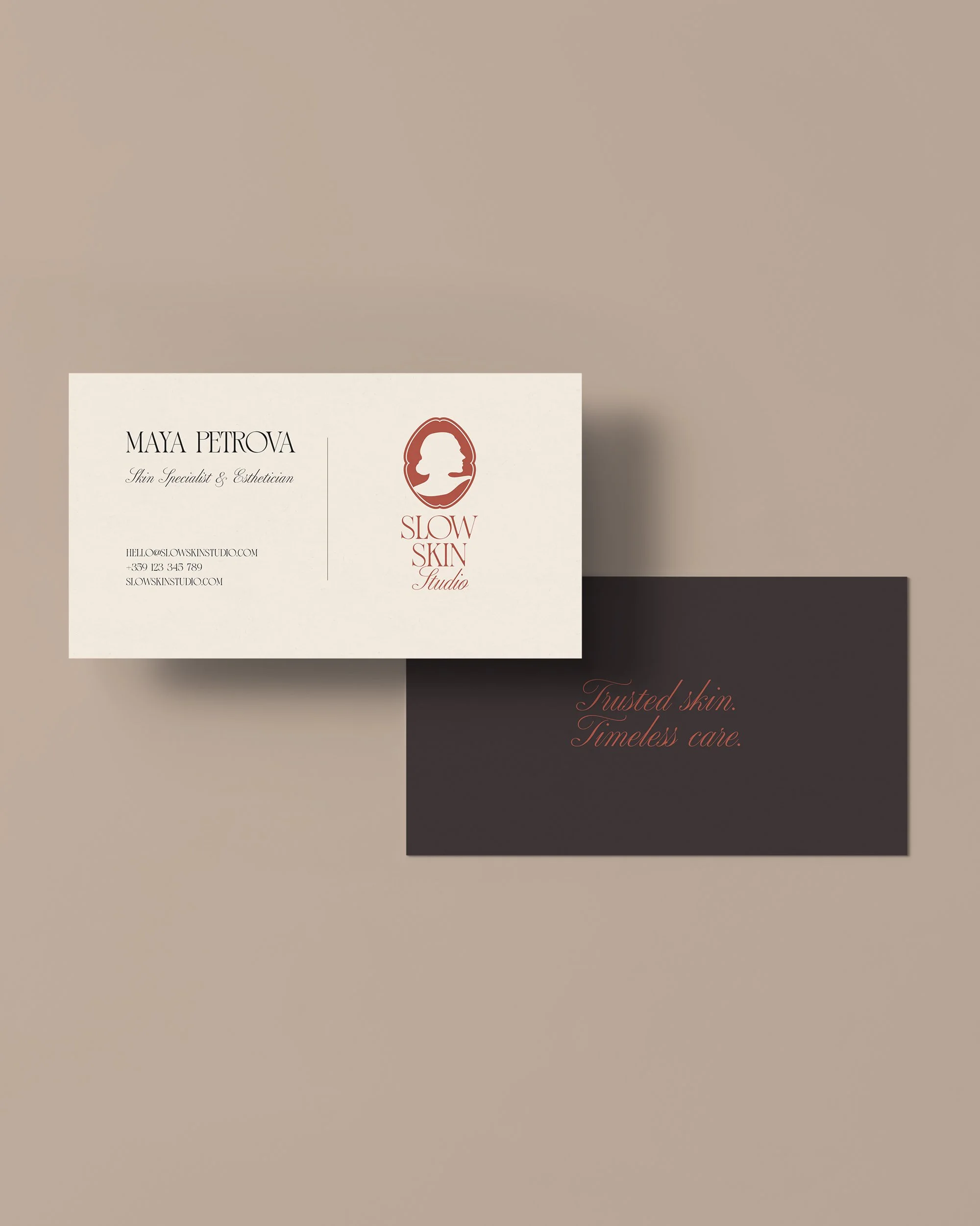 business card design for esthetician