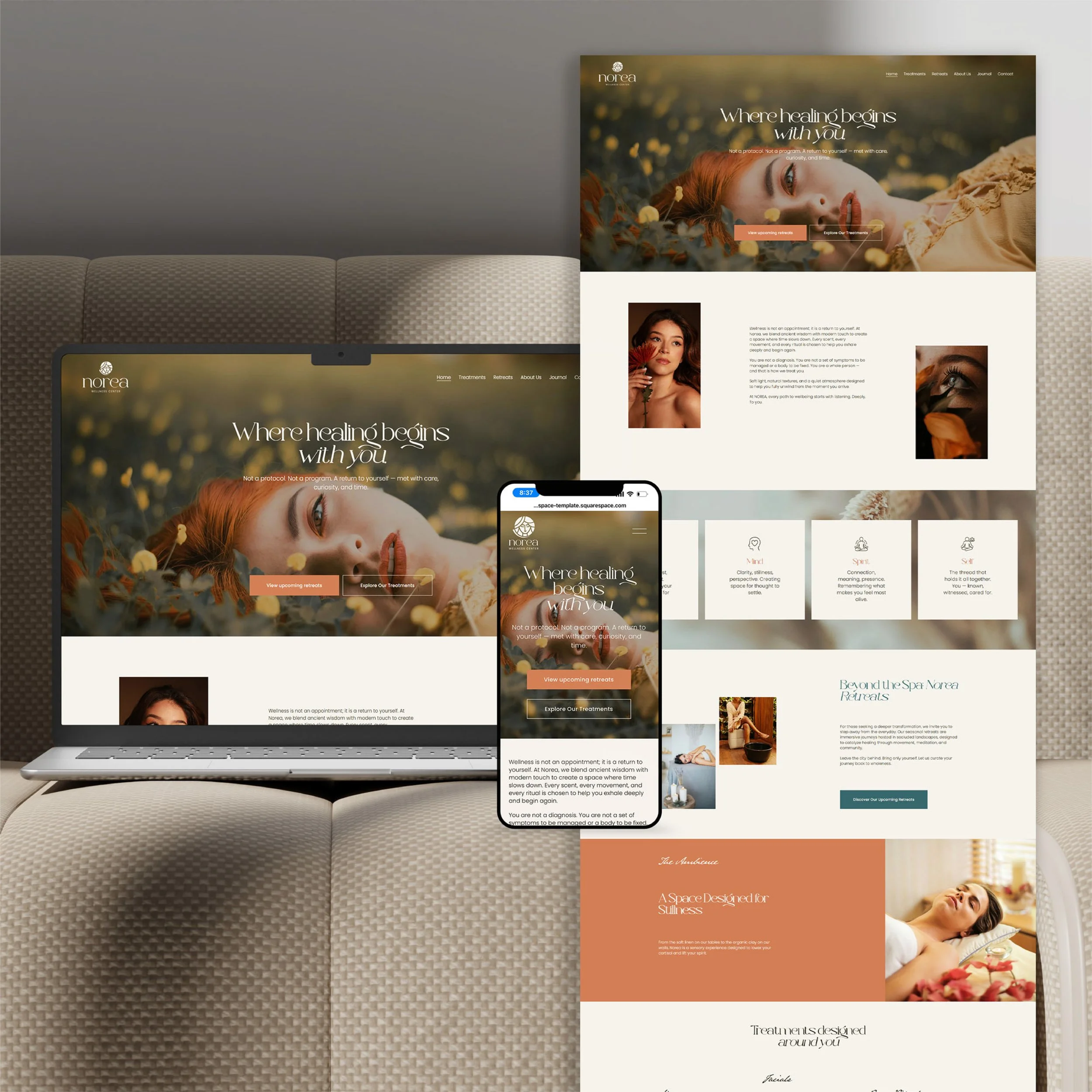 Norea - Holistic Wellness Center Squarespace Template 7.1