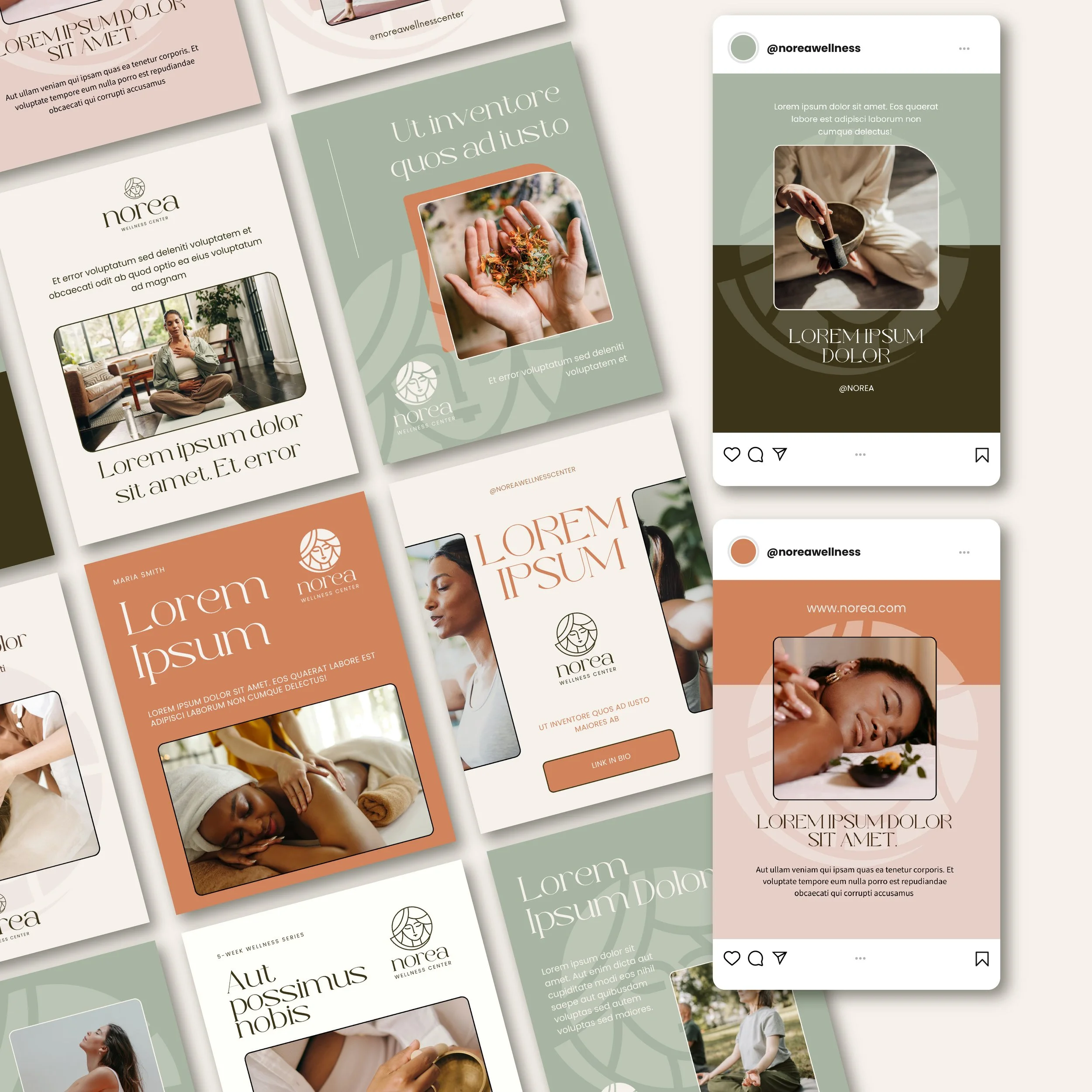 Social media design for wellness brand