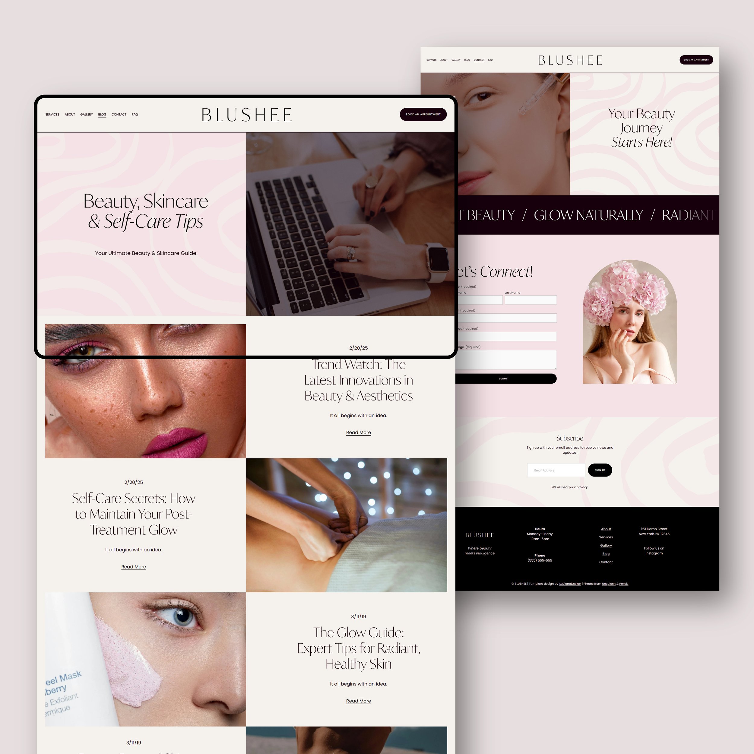 beauty Squarespace template