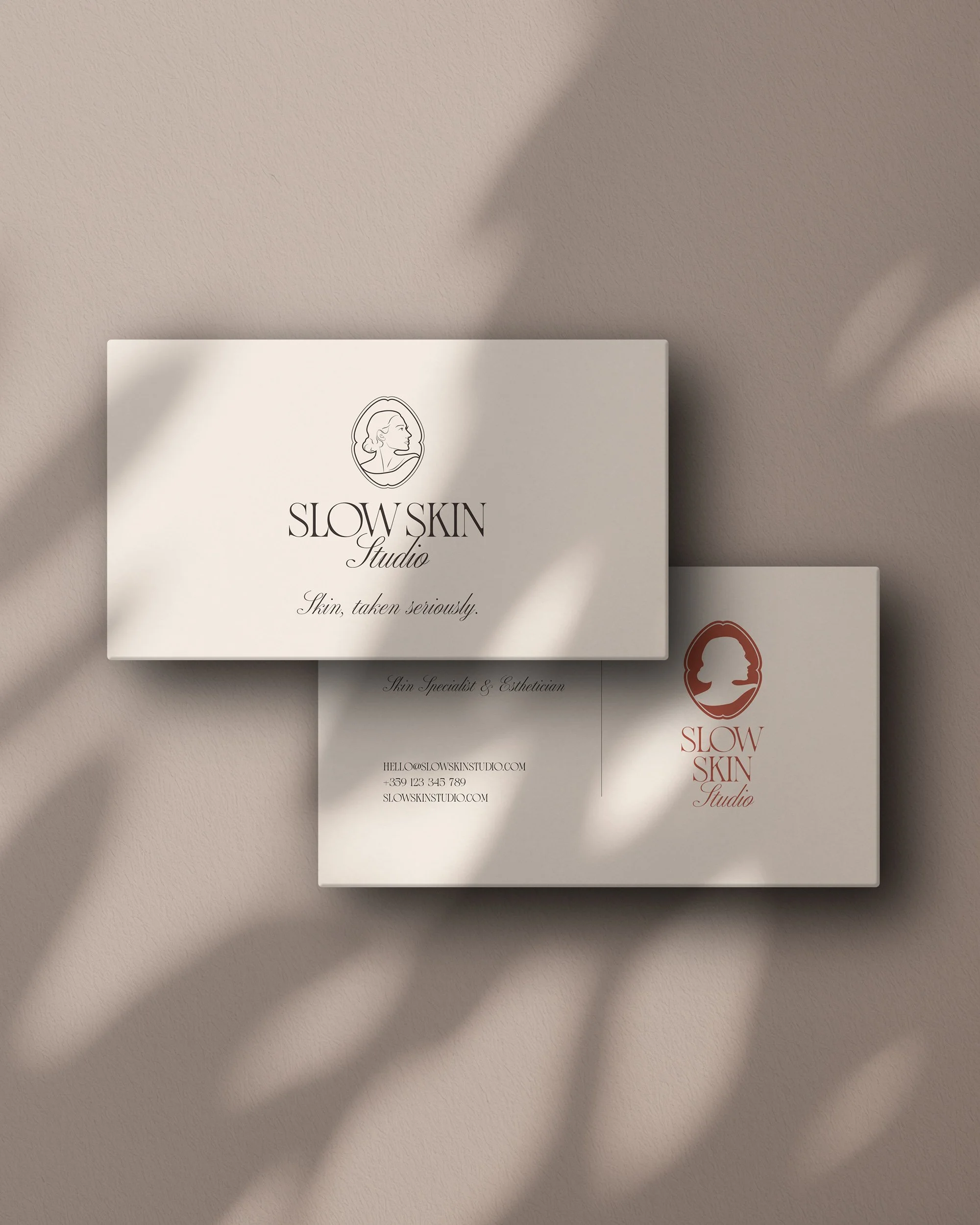 business card for skin studio