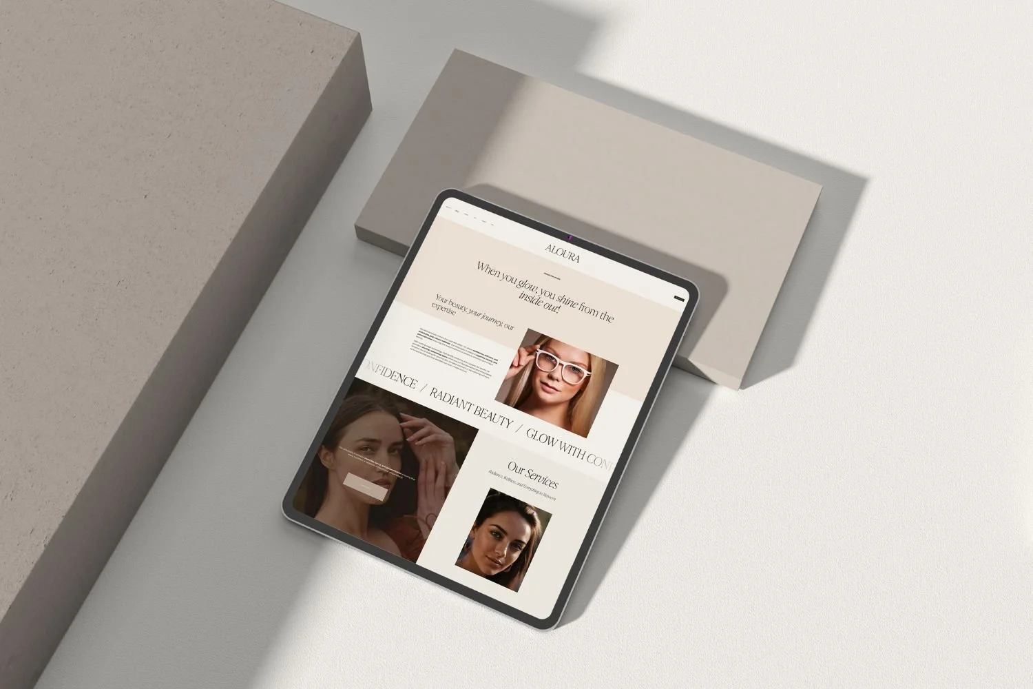 Squarespace website template for estheticians and lash artists