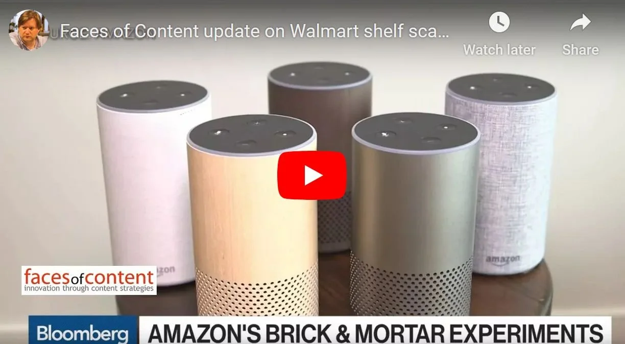 Walmart zet robots in om de rekken te scannen en voice assisted search strategiën: een video update van Faces of Content