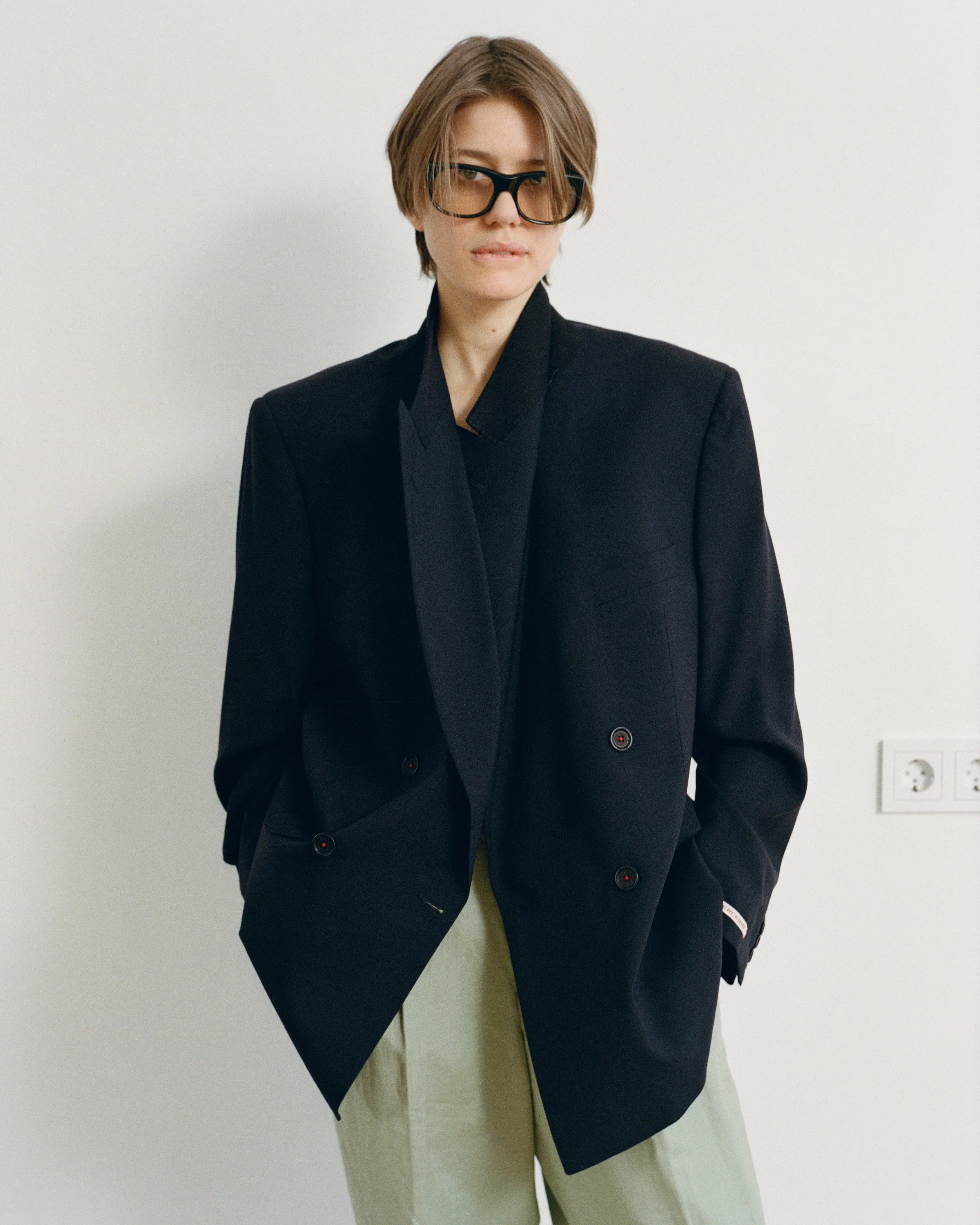 Tailored Virgin Wool Blazer Midnight Blue