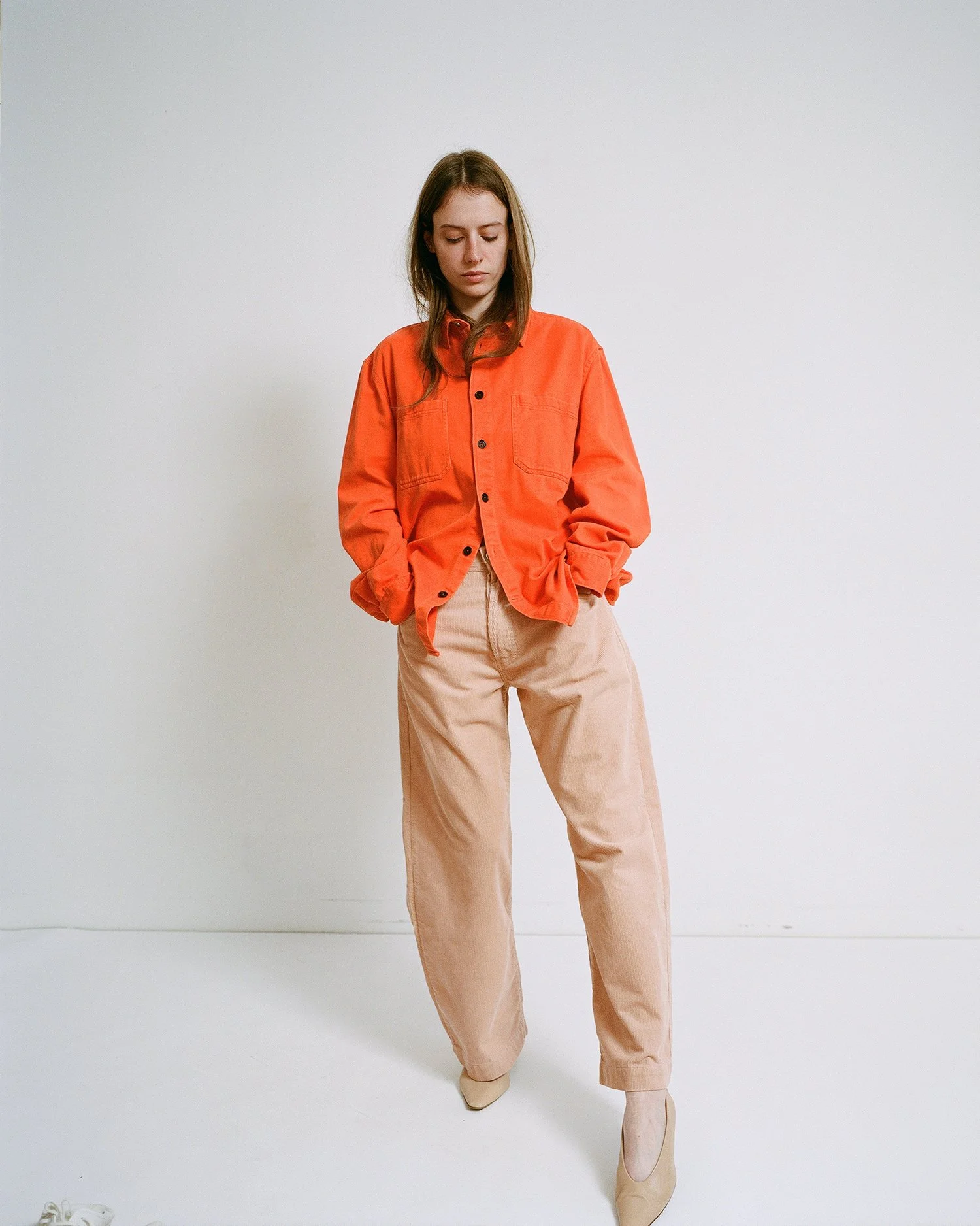 Vintage Corduroy Pants - Pink Size S/M