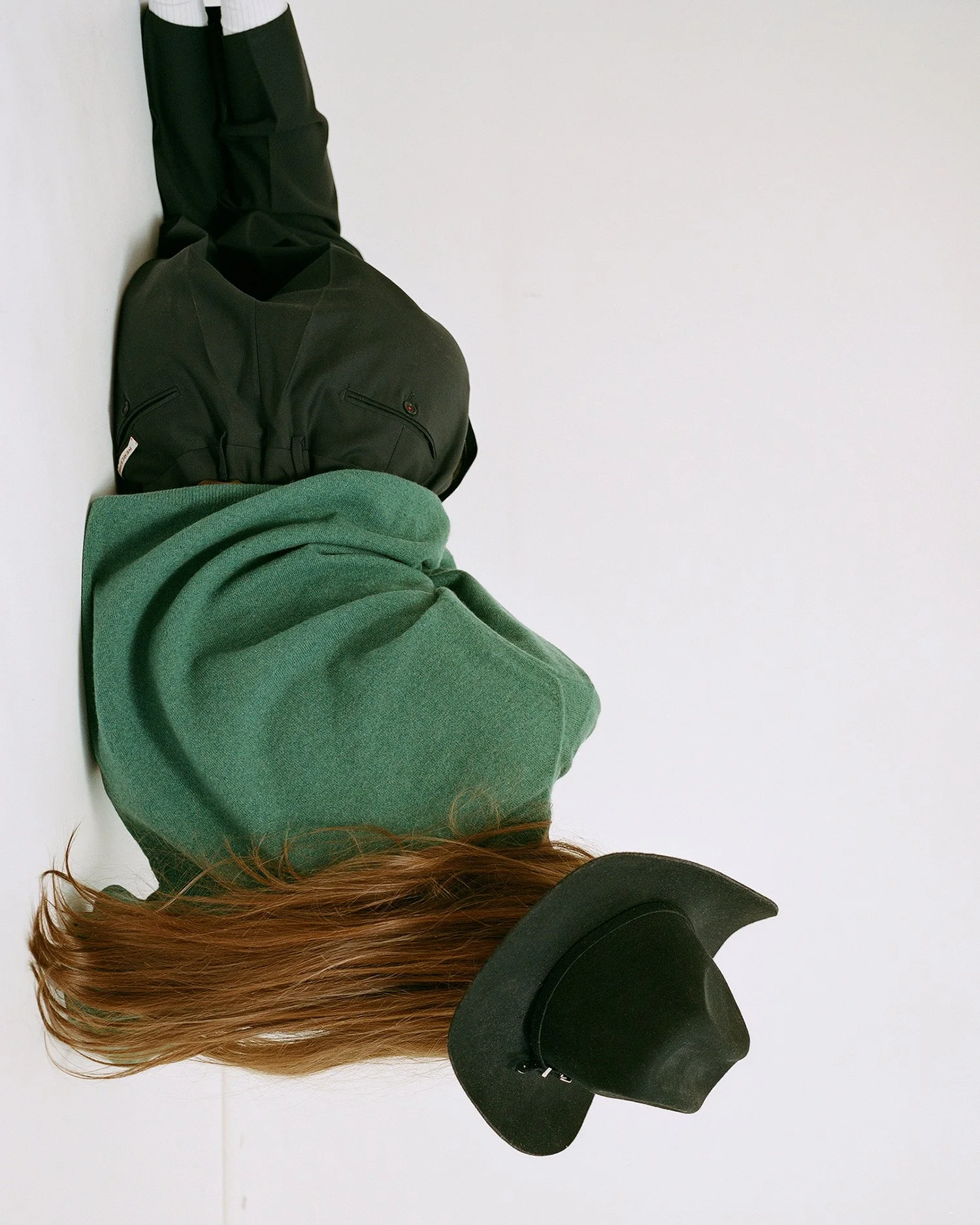 Recycled Cashmere Crew Sweater Bottle Green