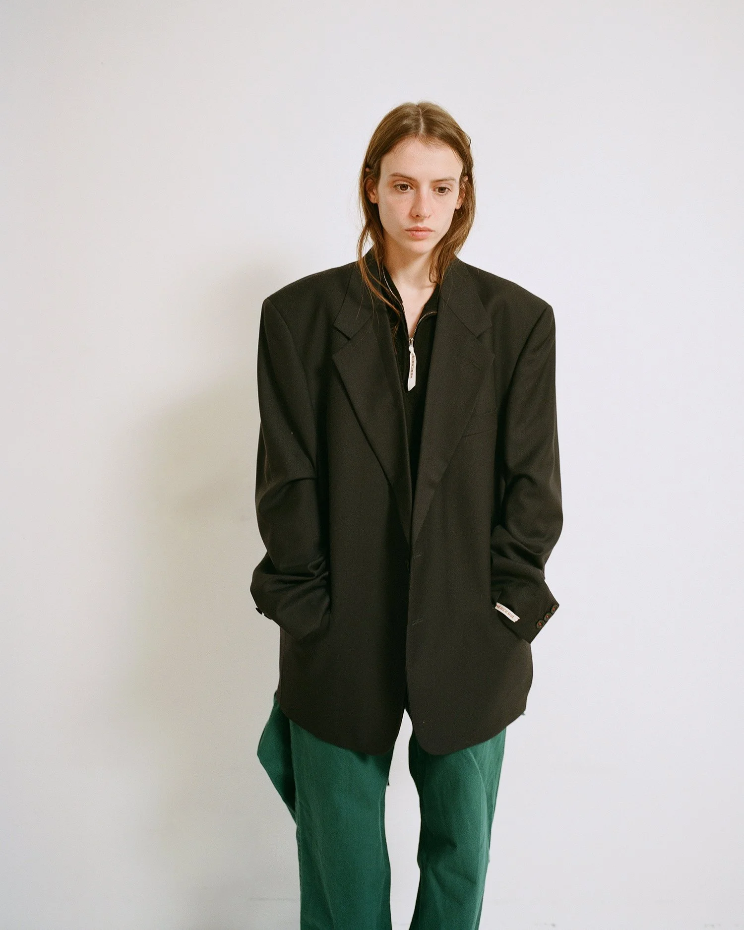 Unisex Wool Tailored Blazer - Size M/L