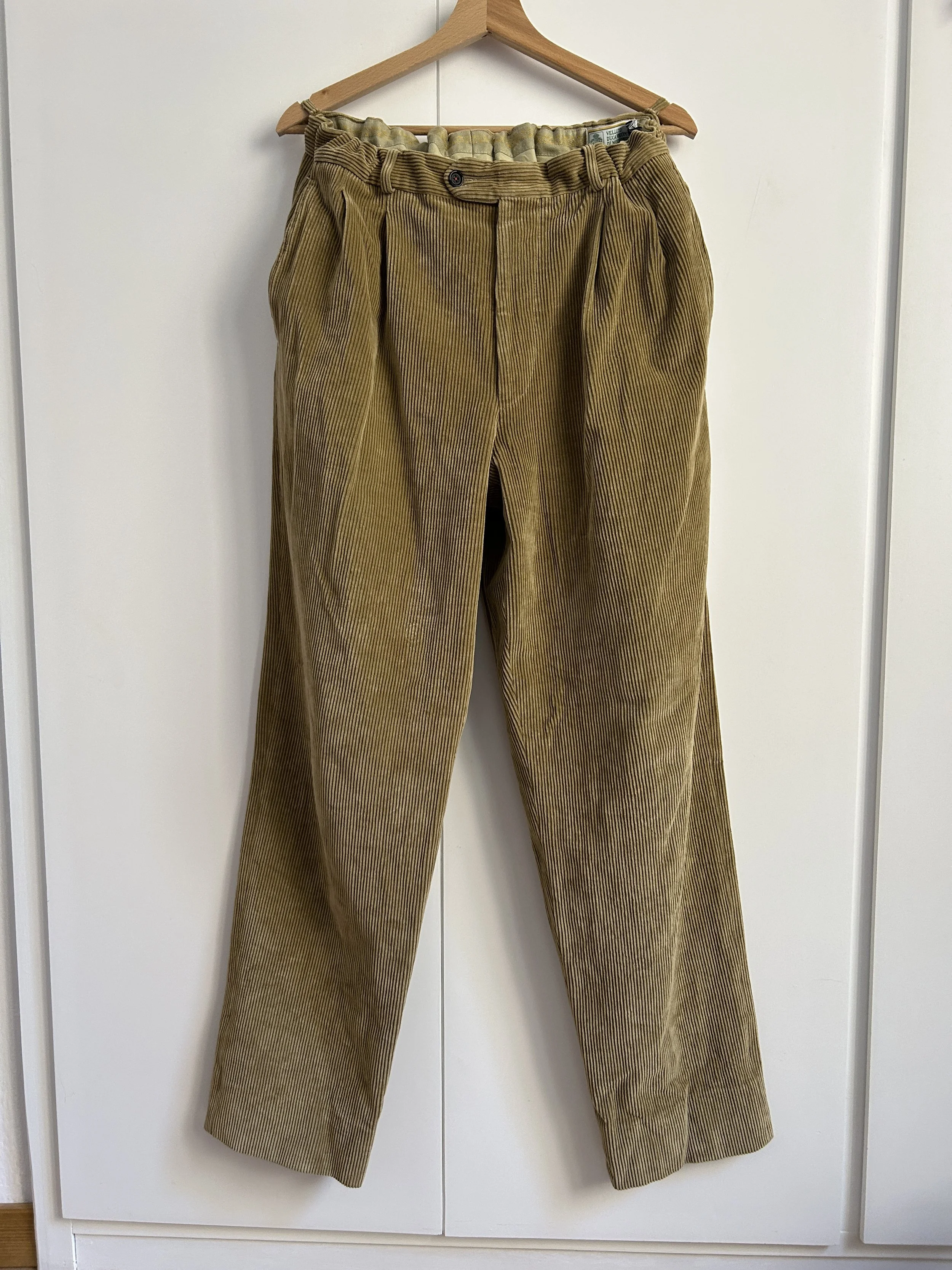 Vintage Corduroy Trousers w/cinched Waist- Tobacco M/L