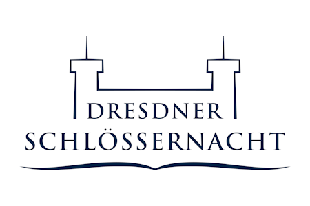Logo für Dresdner Schlossernacht, mit zwei Türmen und Schriftzug darunter.