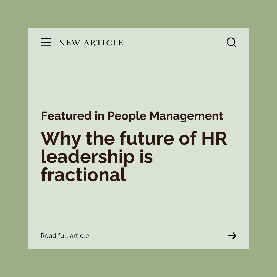 People Management: Why the future of HR leadership is fractional