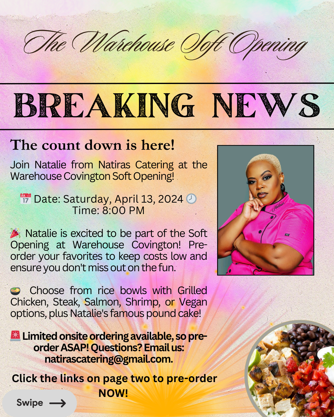 Soft Opening Game Night Food Pre-Order