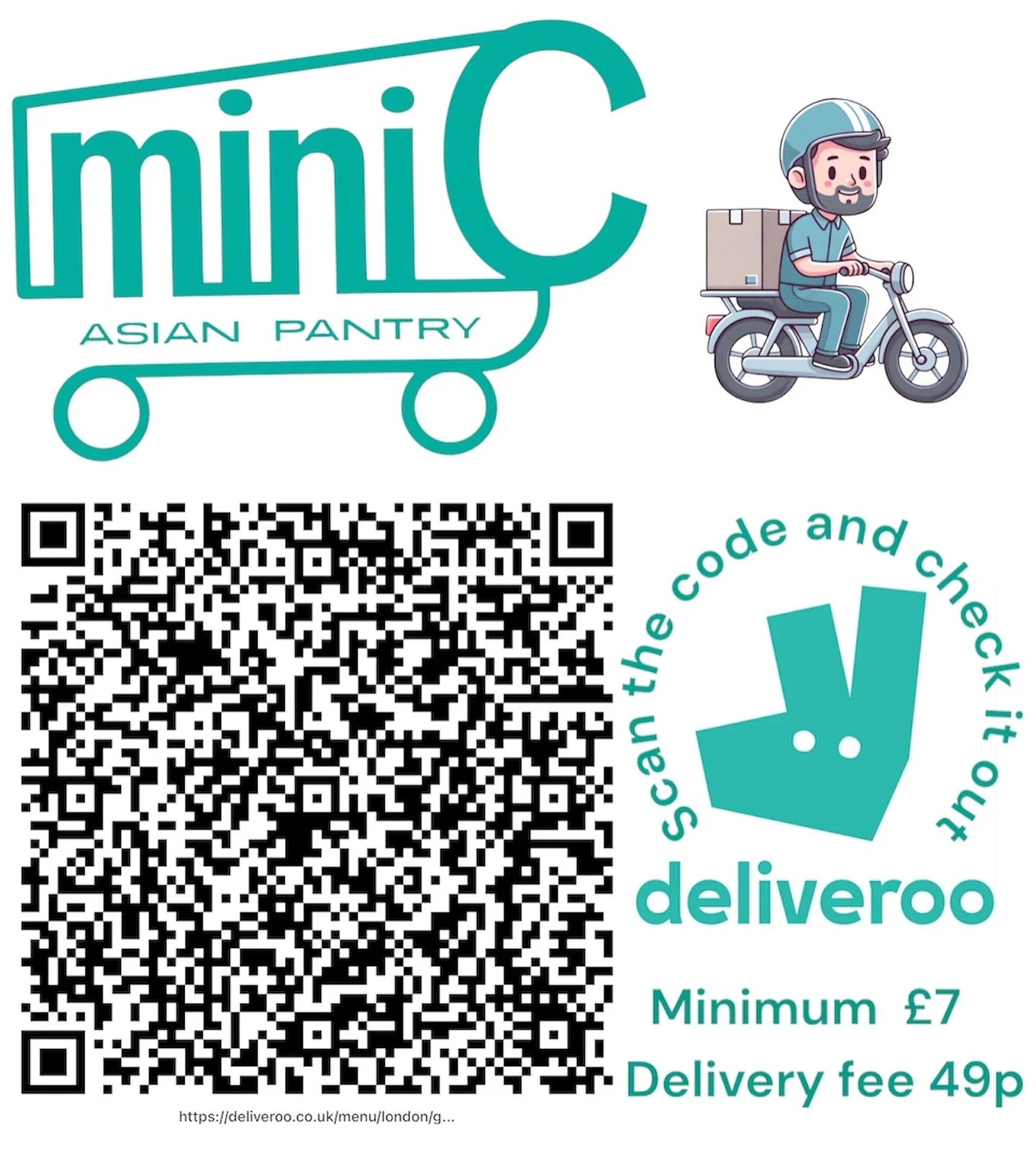 📲 Scan the QR to order your favourites in just a few taps.
📦 Now on Deliveroo &ndash; with a minimum spend of just &pound;7 and delivery from only 49p!
🔥 Fresh. Fast. Flavour-packed.

#MiniCAsianPantry #DeliverooUK #LondonEats #AsianFoodCravings #