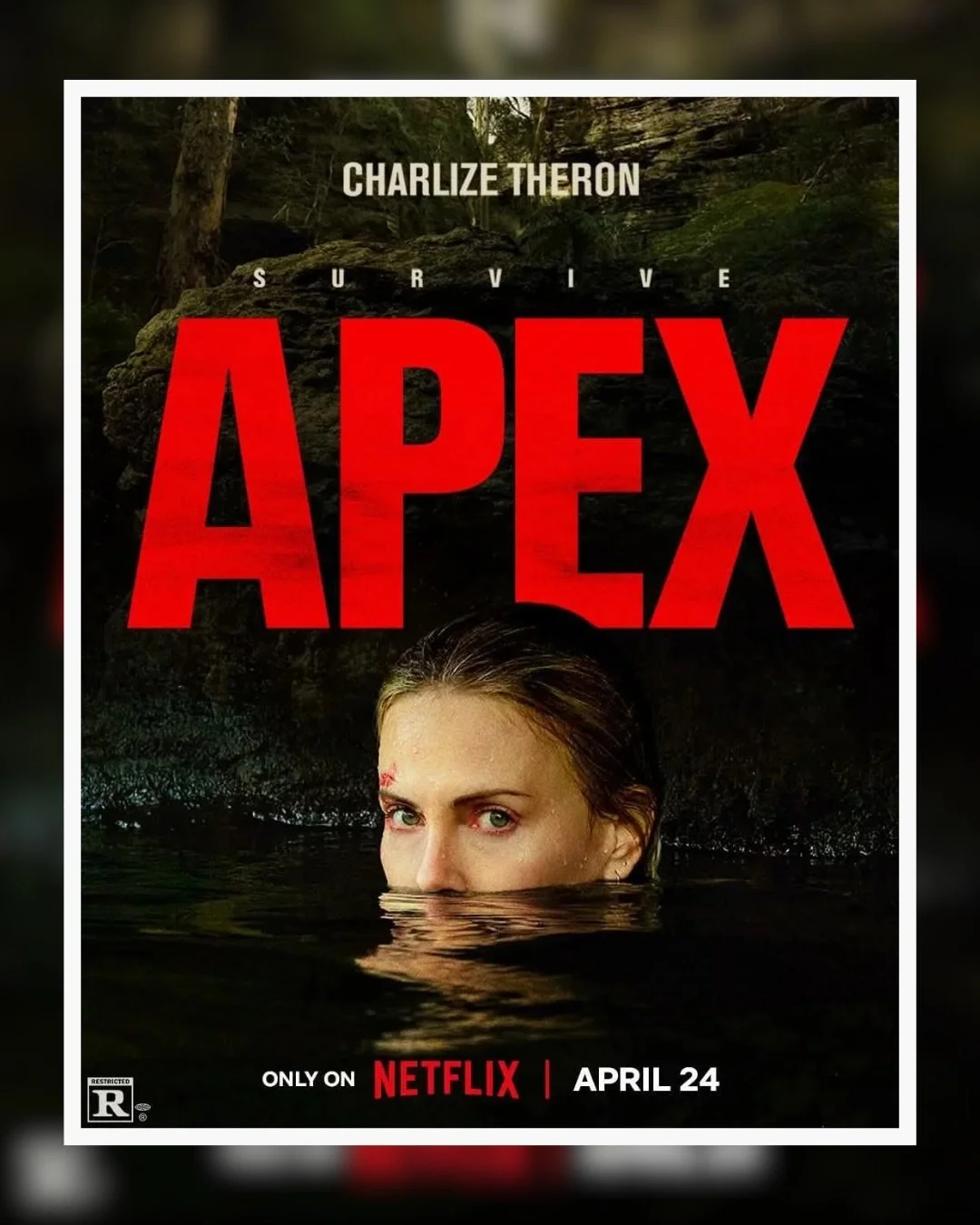Apex - Directed by Baltasar Korm&aacute;kur

Currently #1 on Netflix (@netflixanz), this production starring Charlize Theron (@charlizeafrica) and Taron Egerton (@taron.egerton) was a brilliant challenge in prosthetic and VFX nudity and hyper-exposur