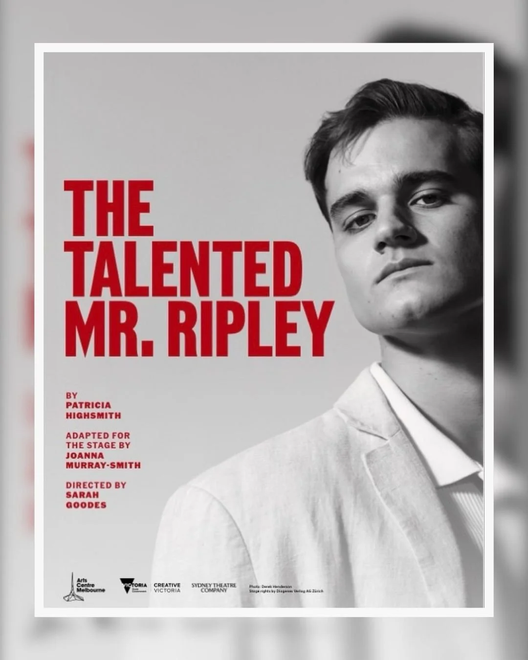 The Talented Mr. Ripley - Sydney Theatre Co. (@sydneytheatreco) in 2025 

Always a treat to work with these talented actors; Will McDonald (@williamcdonald), Claude Scott-Mitchell, Raj Labade (@rajlabade), Faisal Hamza (@faisal_hamza), Andrew McFarla