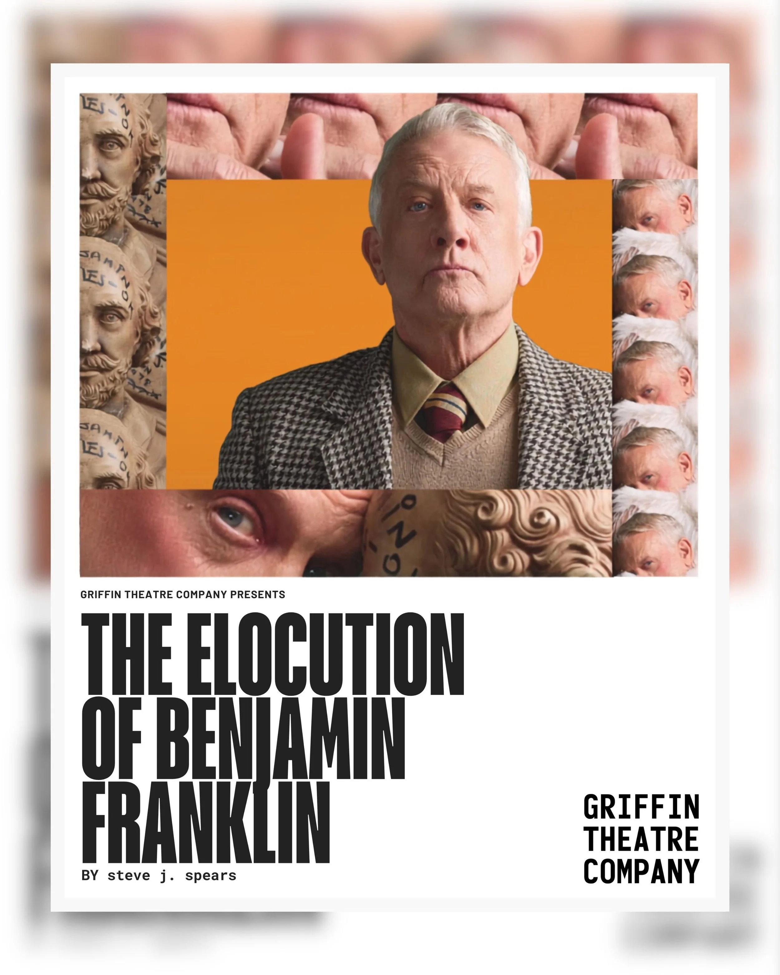The Elocution of Benjamin Franklin - Griffin Theatre Company (@griffintheatre)

Directed by: Declan Greene

Starring: Simon Burke (@simon__burke)

What a treat and honour to work with Simon and Declan on this iconic Australian play. So many careful c