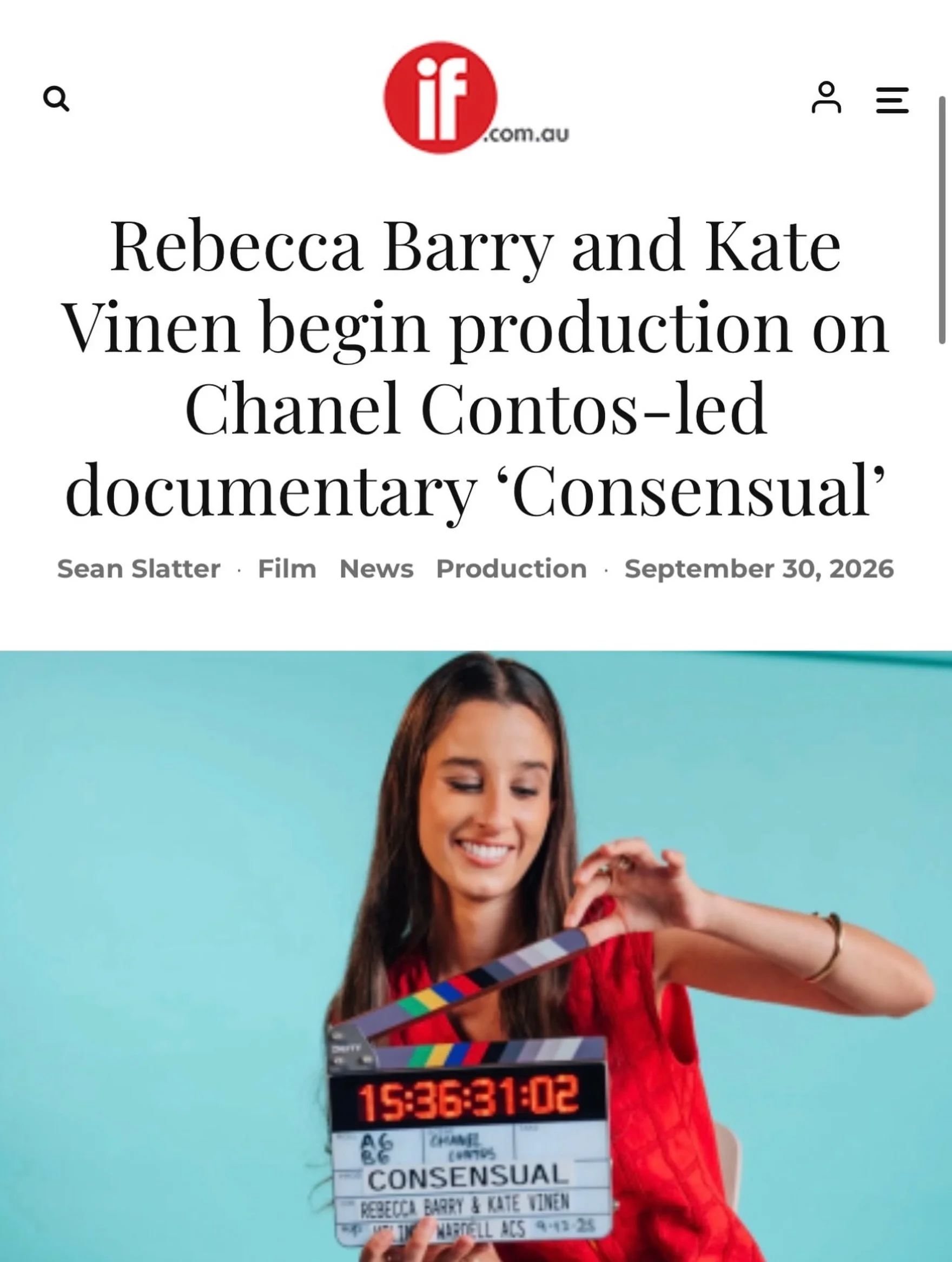 Repost from @kate_vinen_director
&bull;
Some exciting news! Consensual will be hitting cinemas in 2027 🔥 Come join the revolution! 

The film has @chanelc as lead subject and is inspired by her amazing book Consent Laid Bare. 

We seek to create a w