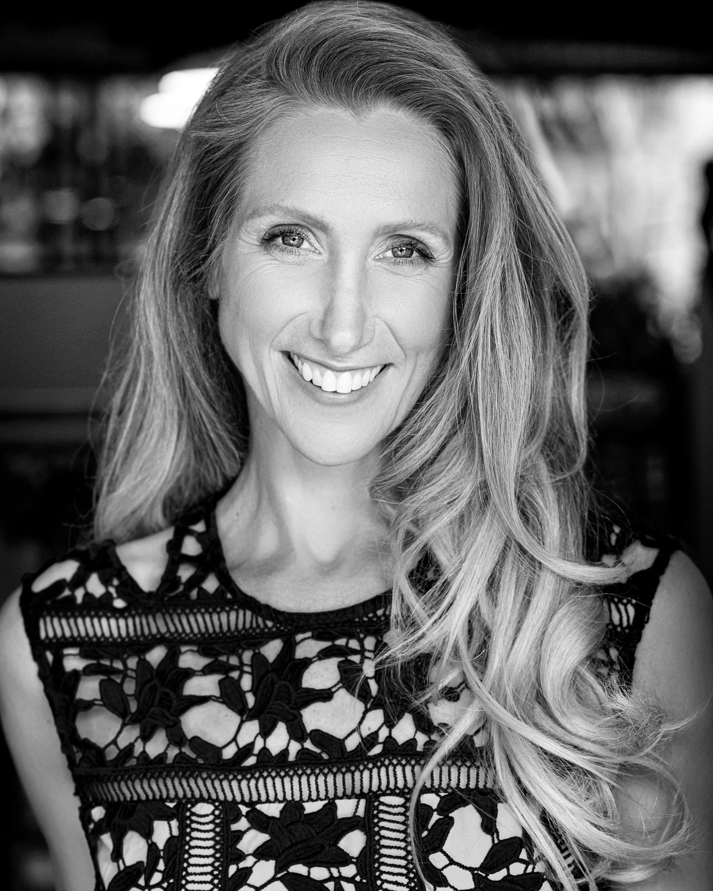 Chloë Dallimore AM - black and white portrait of Chloë Dallimore AM