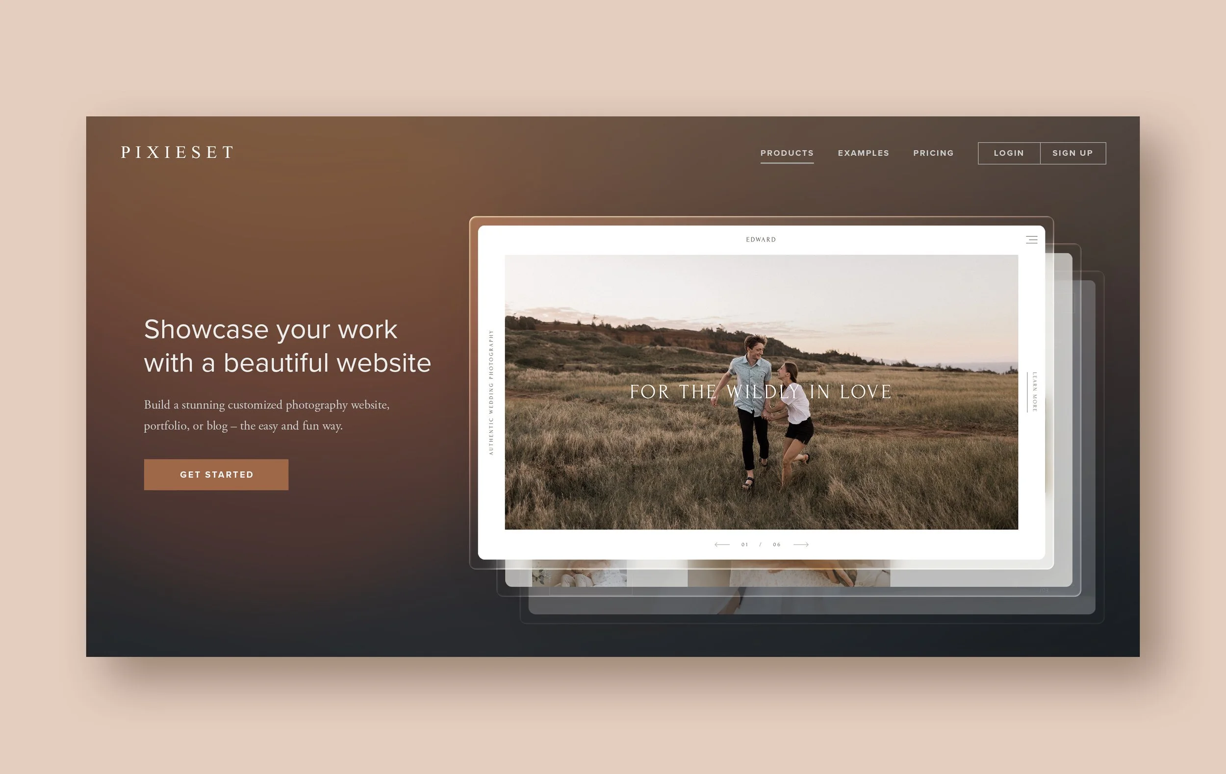 Pixieset Landing Page — Web Design