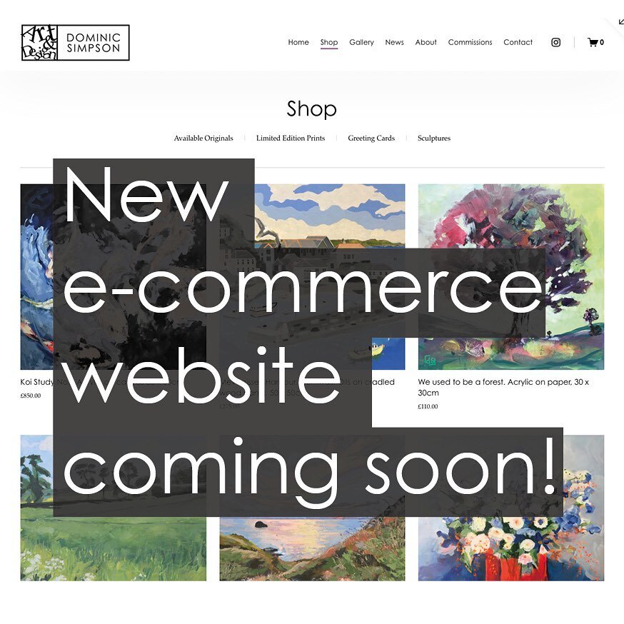 It&rsquo;s been on my to-do list for ages, to create a proper e-commerce website! I decided the best way to get it done properly was to enlist expert help and I can highly recommend Luke Davies @lukedesigner who is a SquareSpace specialist and a plea
