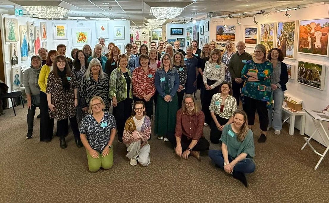 What a happy bunch of artists! Horsham Artists Art Fair open until 4pm today.