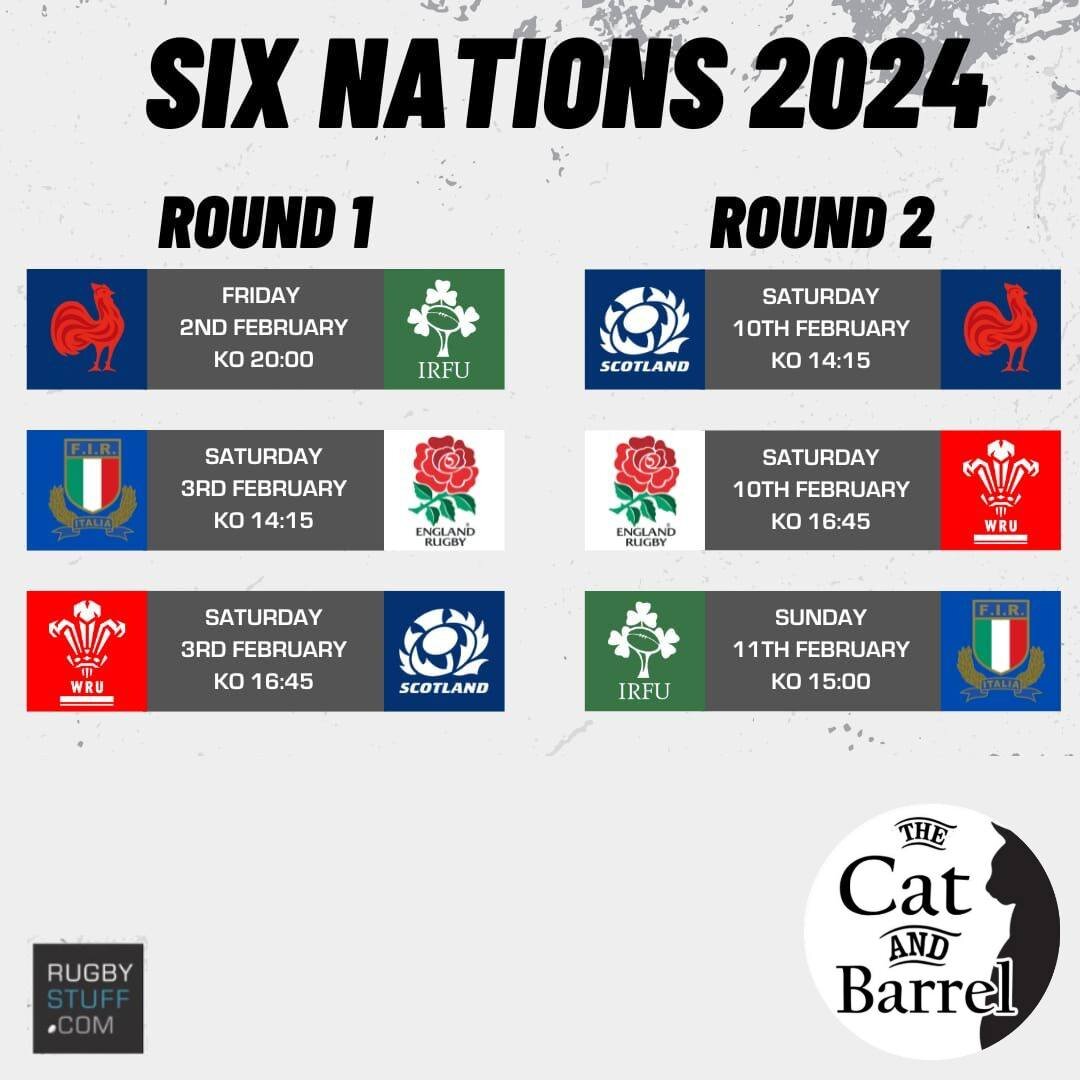 Hey Rugby fans!🏉

We now have rugby on screen at the pub.
......Just in time for Six Nations 2024.🏉

Who's your team?

#Vejlecity #TheCatAndBarrelHygge #thecatandbarrel #beer #cheers #pub #vejle #theCatAndBarrelVejle #pubvejle #goingout #hygge #Rug