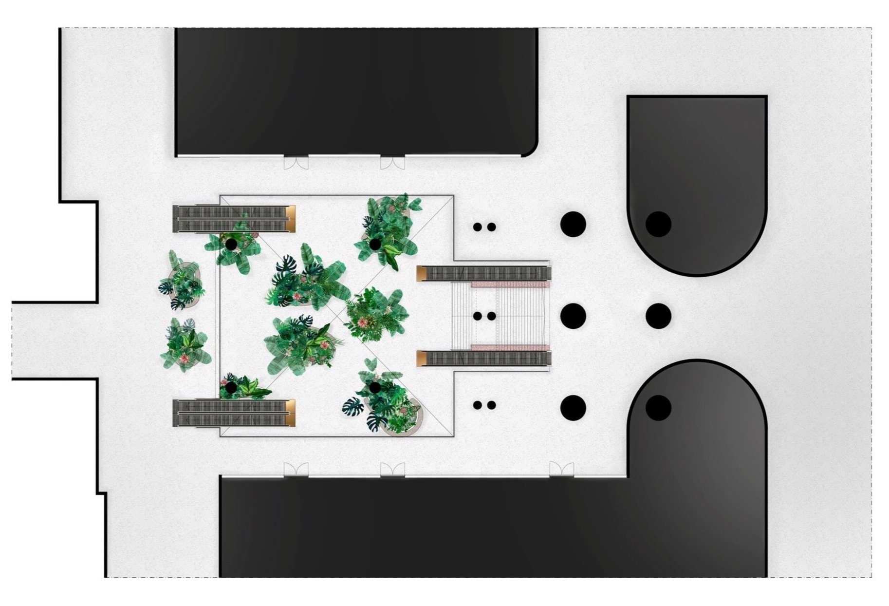 Upper floor plan. Picture made by Emilia Heikkinen.