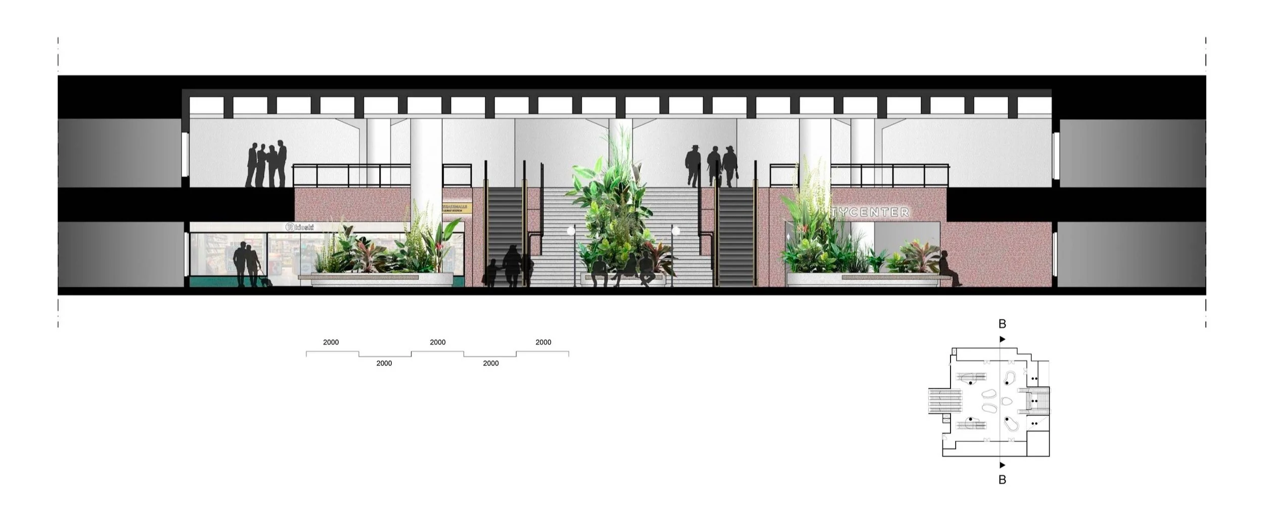 Section B-B. Picture made by Otto Kaipio.