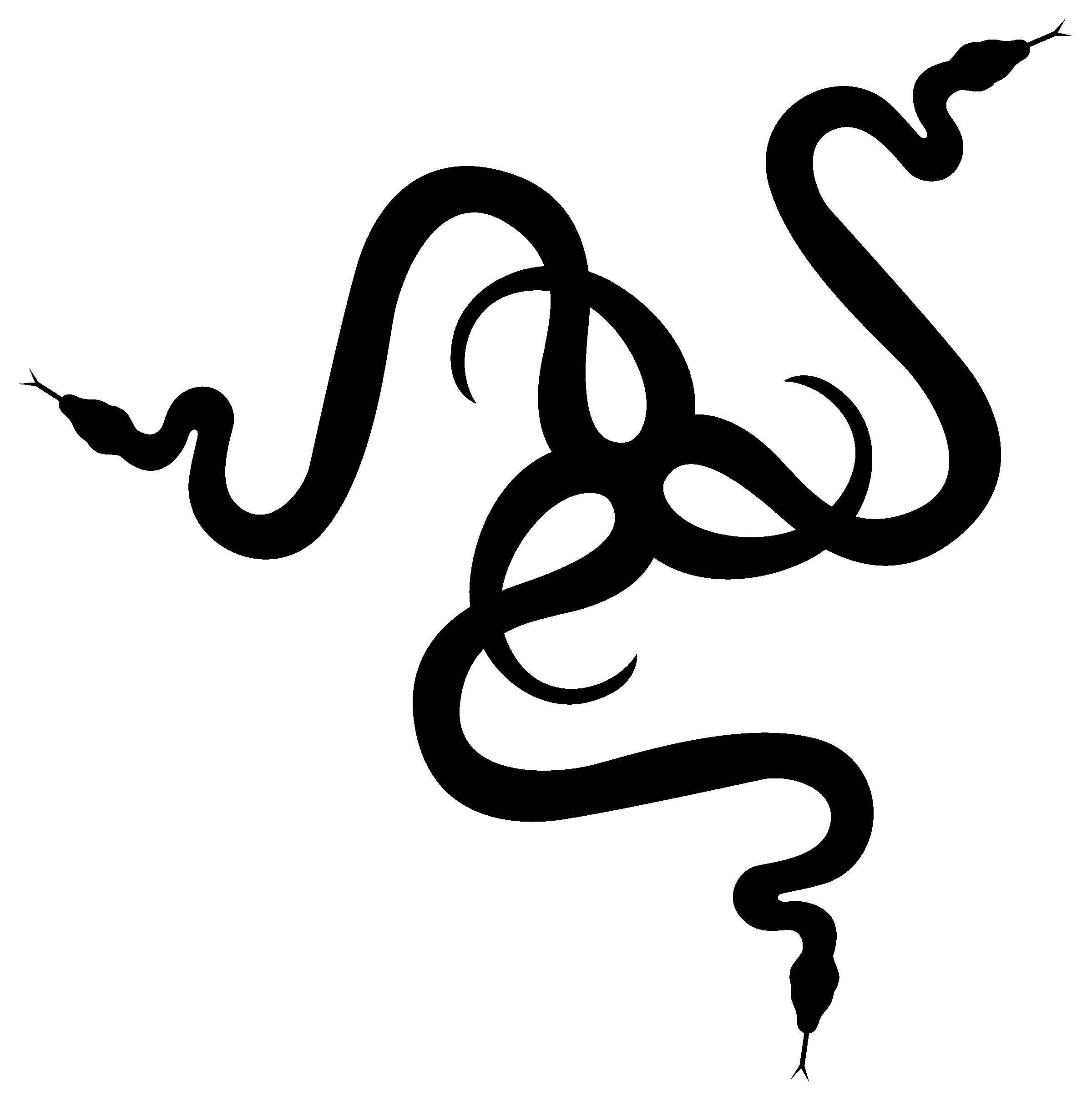 A neon sign with white outlines of a hand, a rainbow, and a ghostly figure on a black background.