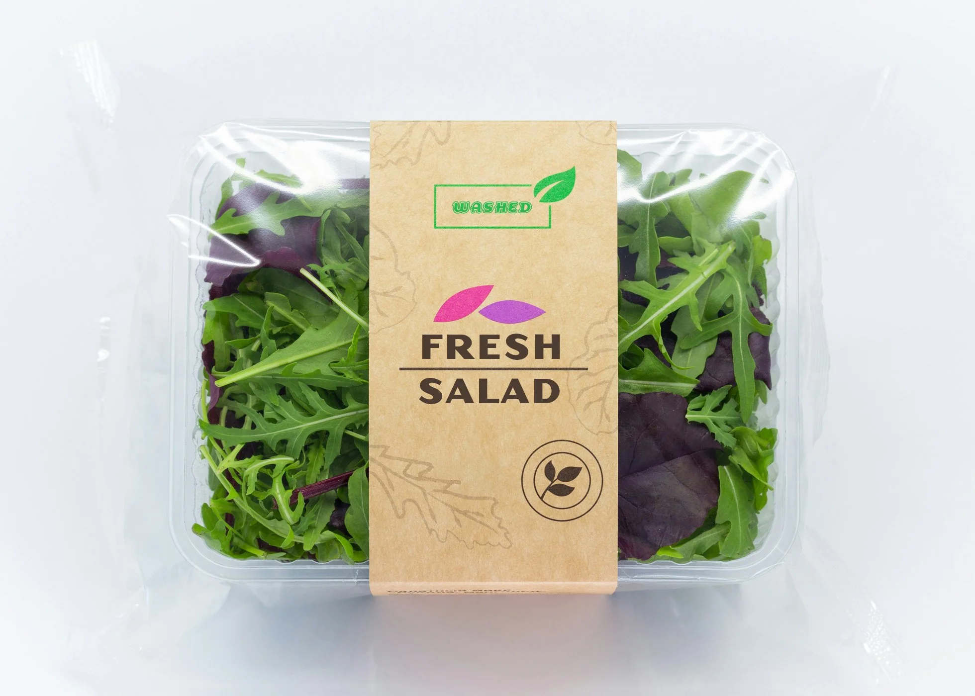 Unbranded salad pack in modified atmosphere